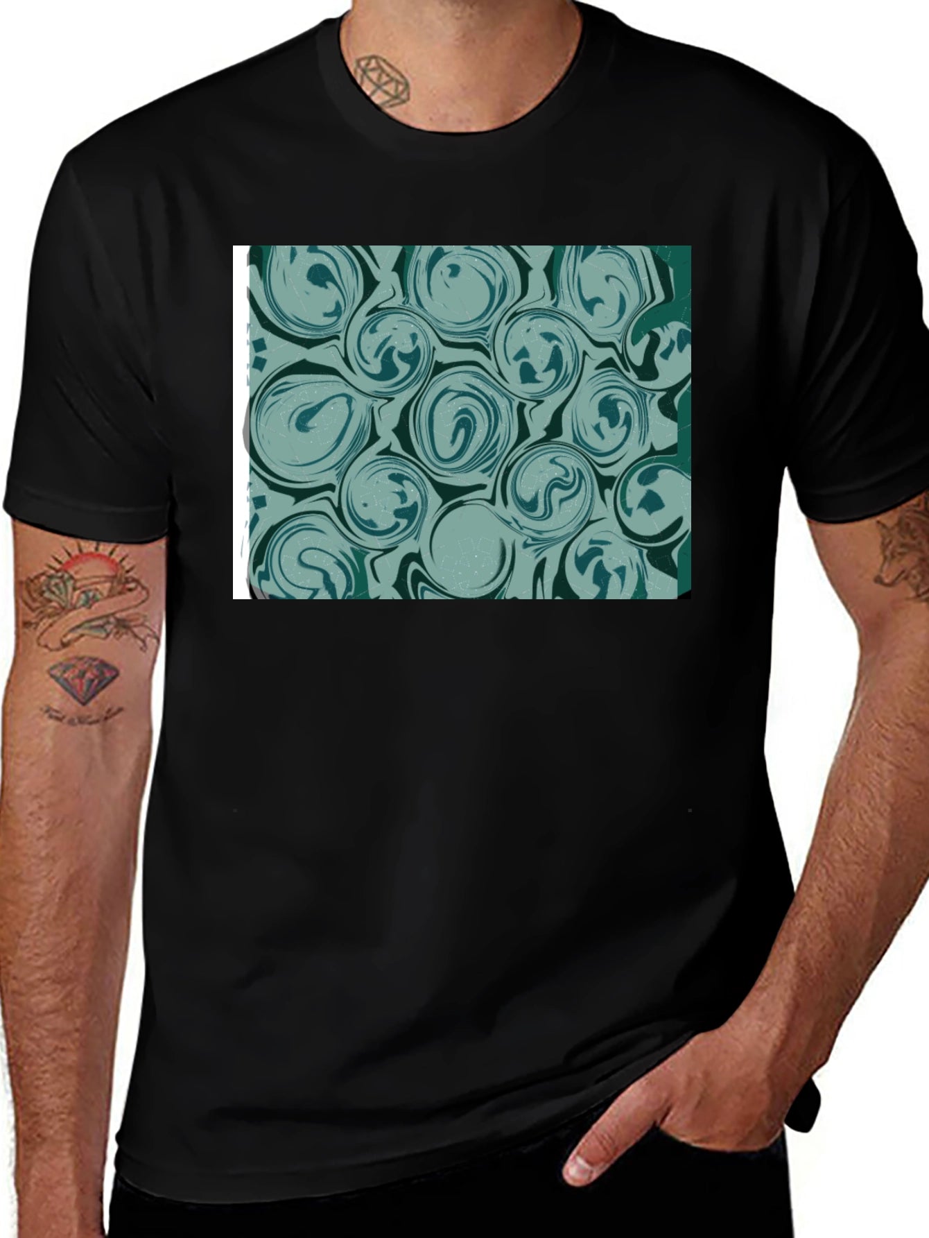Swirl Pattern Tee - Modern Abstract Design