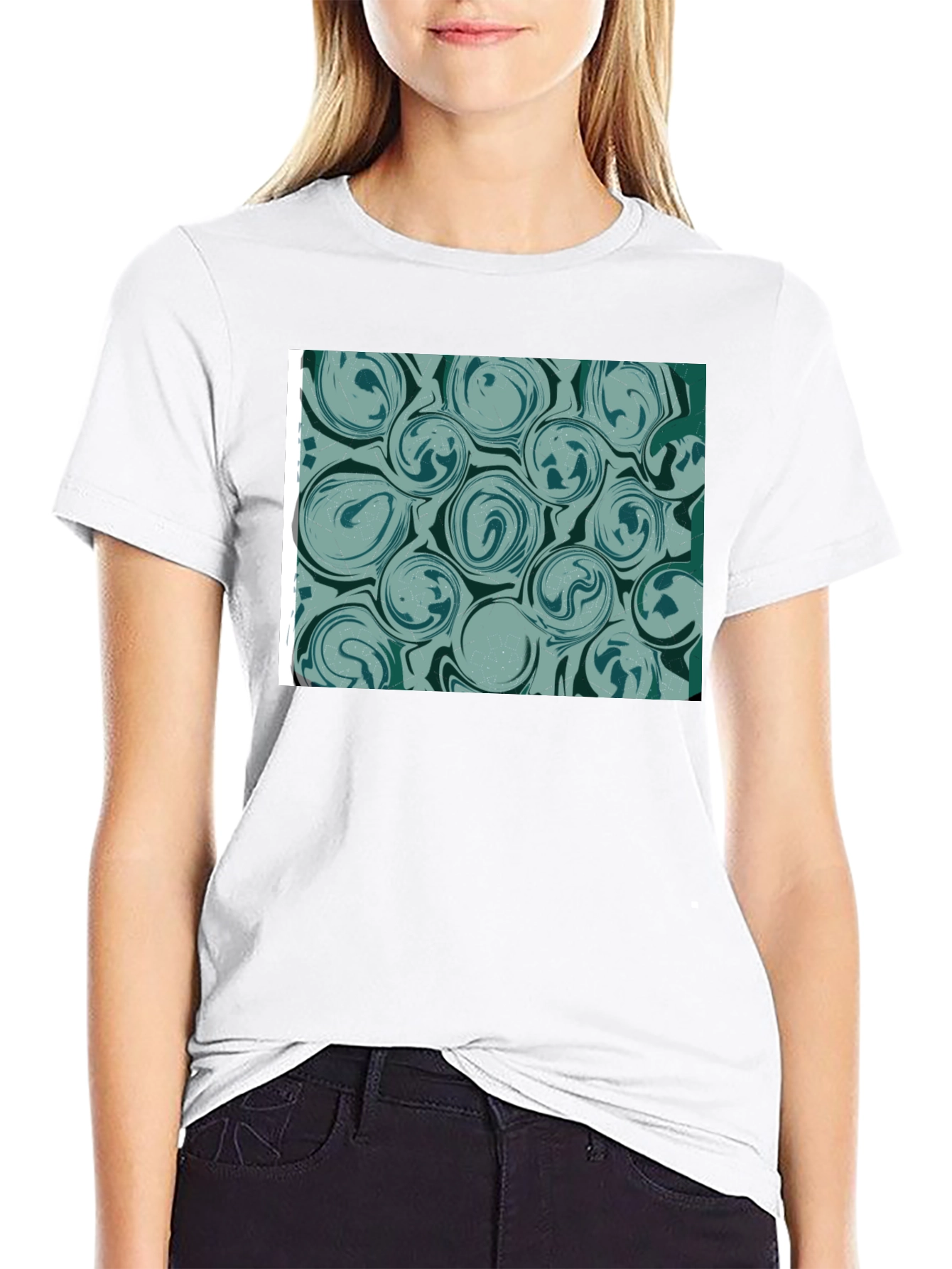 Swirl Pattern Tee - Modern Abstract Design