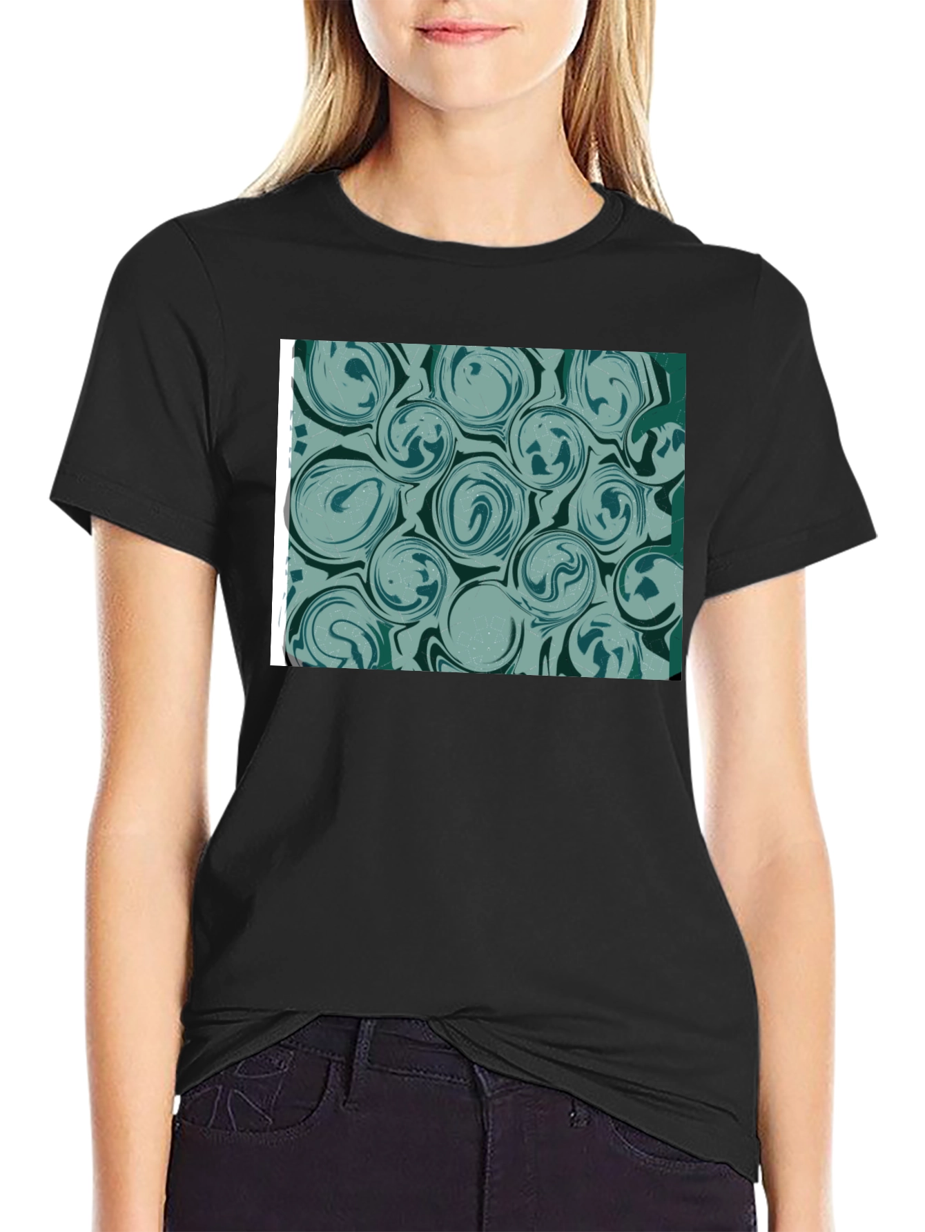 Swirl Pattern Tee - Modern Abstract Design