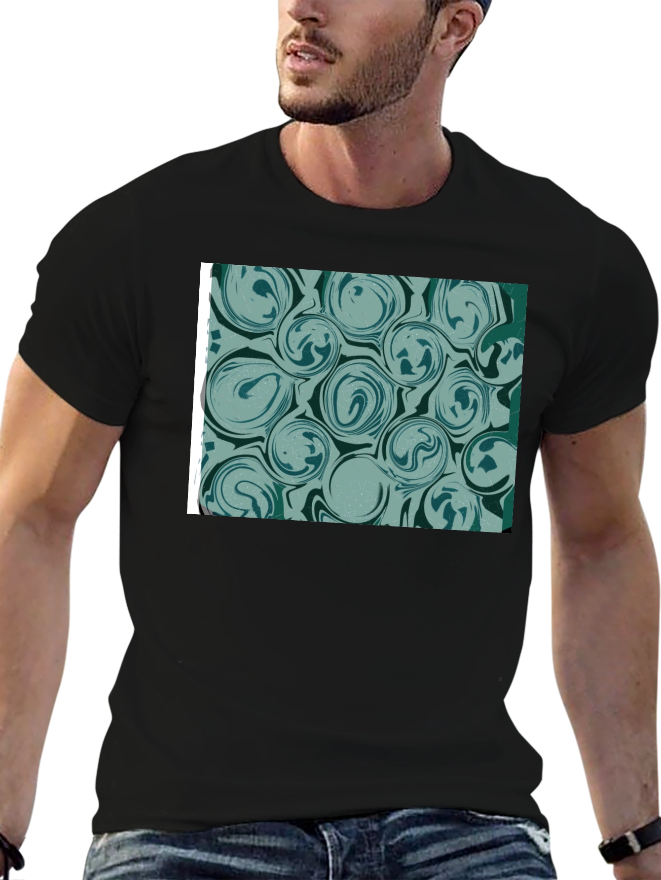 Swirl Pattern Tee - Modern Abstract Design