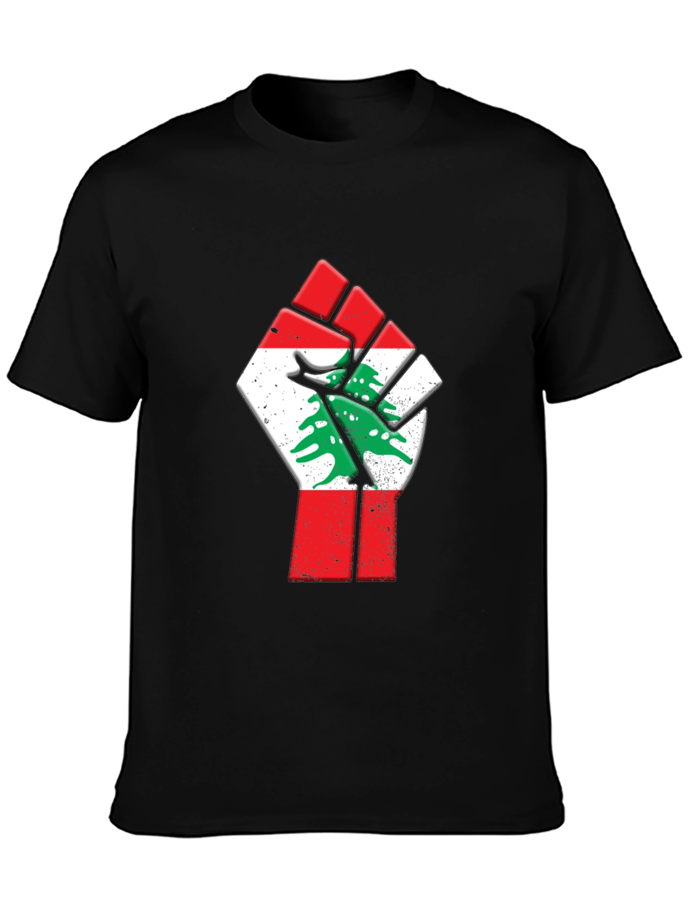 Lebanon Flag Fist Graphic Tee