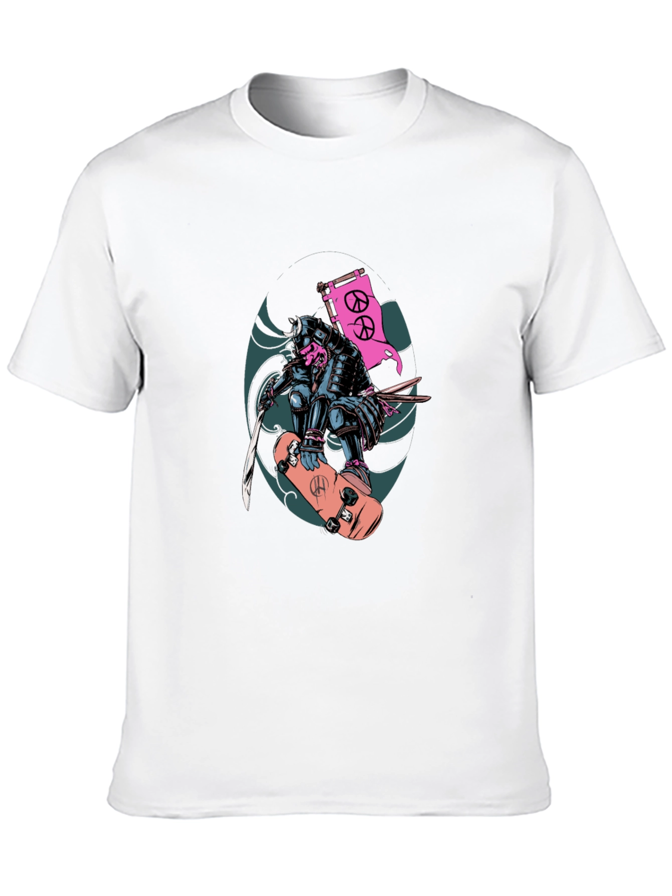 Skateboarding Samurai Graphic T-Shirt