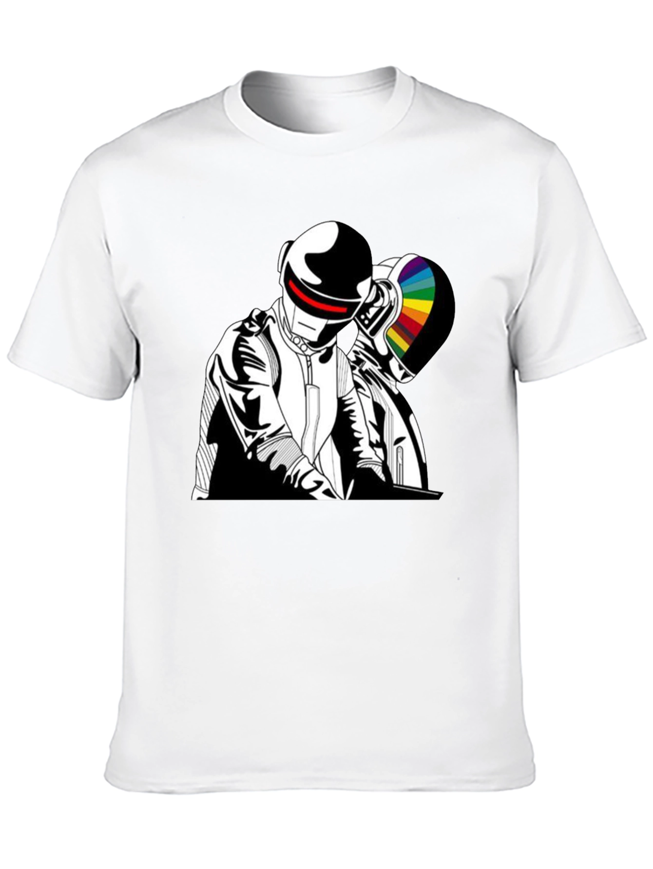 Daft Punk Graphic Tee - Black Cotton T-Shirt