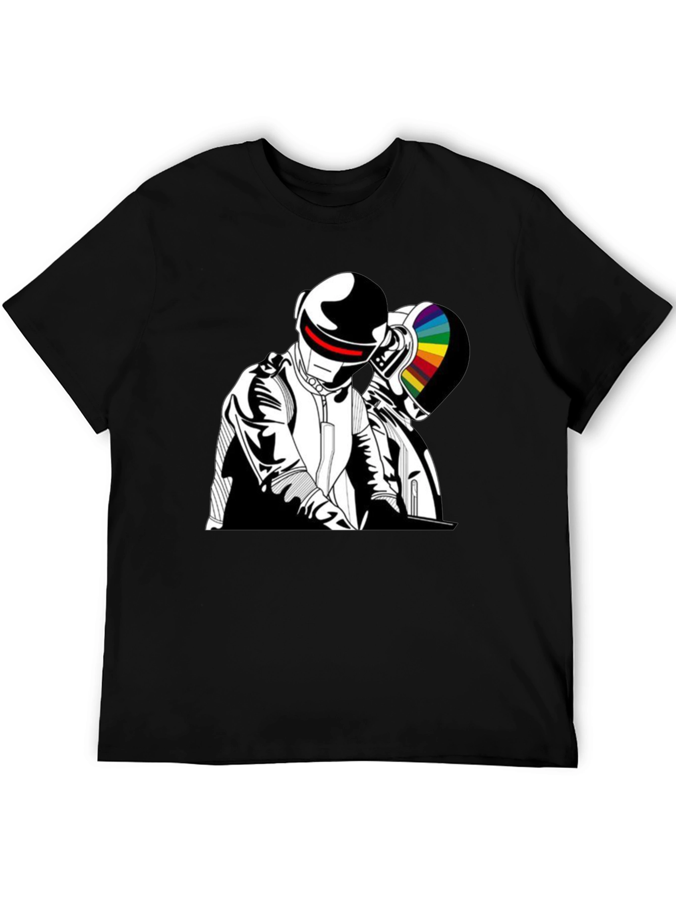 Daft Punk Graphic Tee - Black Cotton T-Shirt