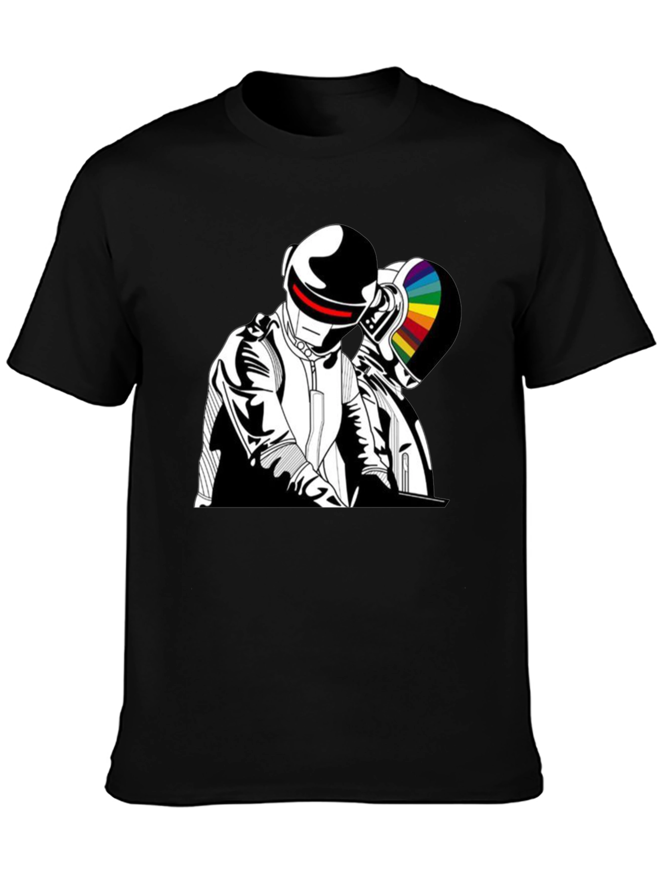 Daft Punk Graphic Tee - Black Cotton T-Shirt