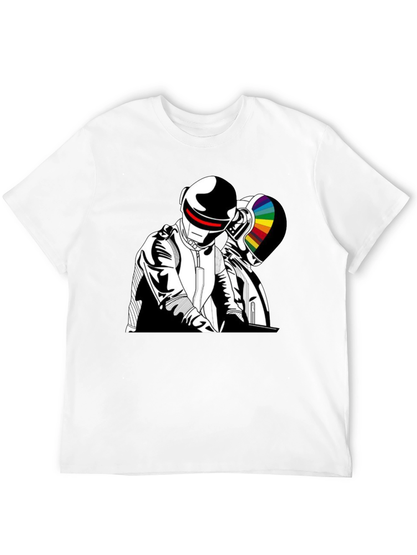 Daft Punk Graphic Tee - Black Cotton T-Shirt