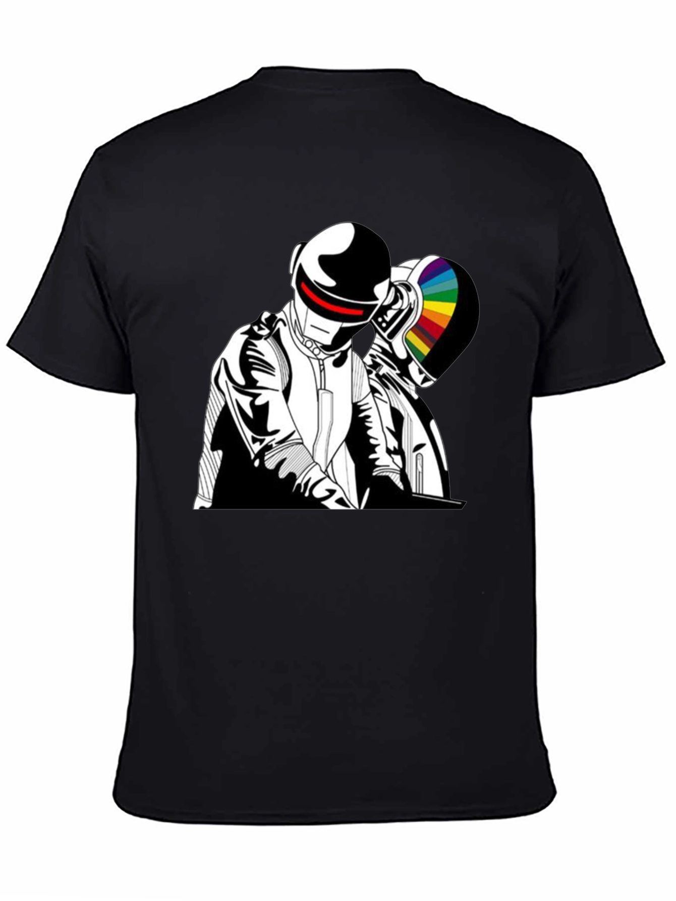 Daft Punk Graphic Tee - Black Cotton T-Shirt
