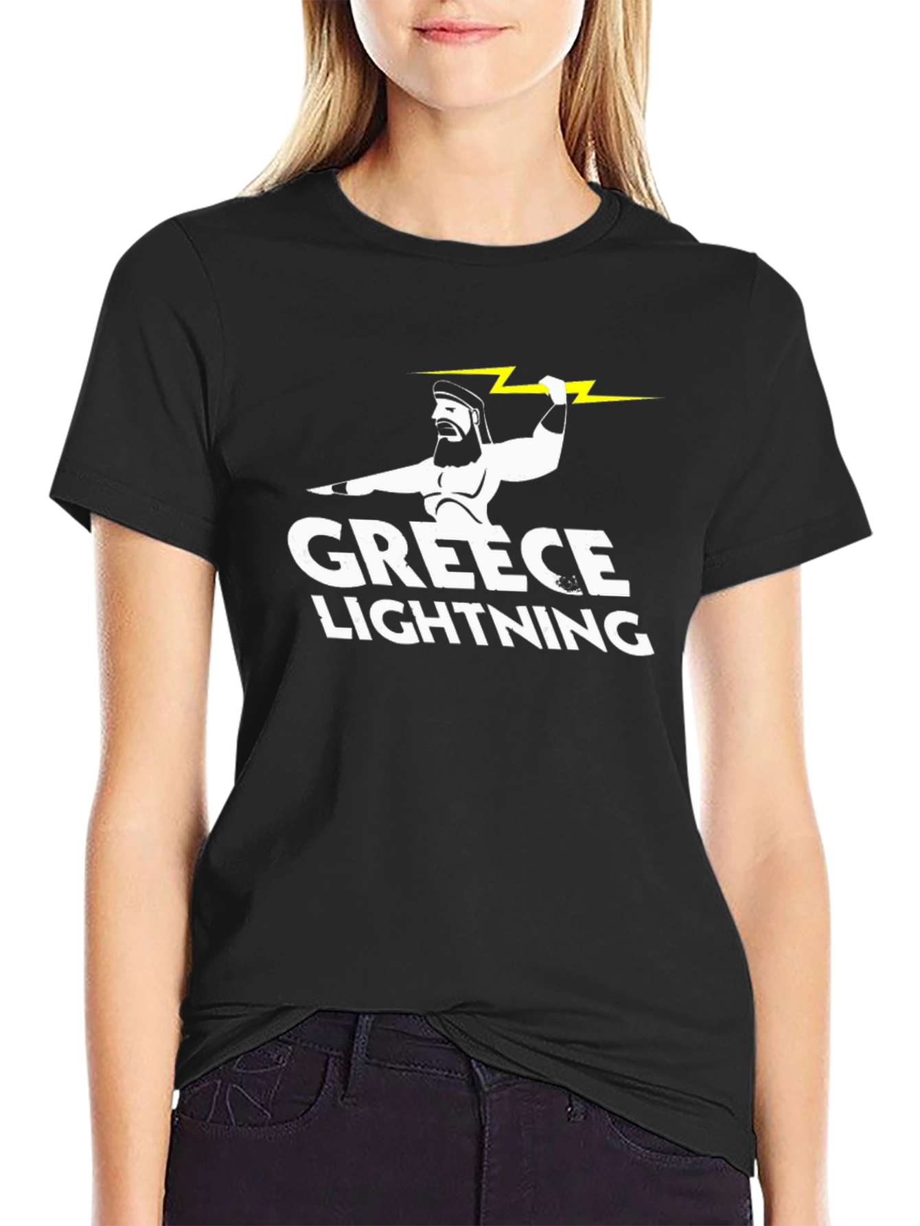 Greece Lightning Zeus Graphic T-Shirt
