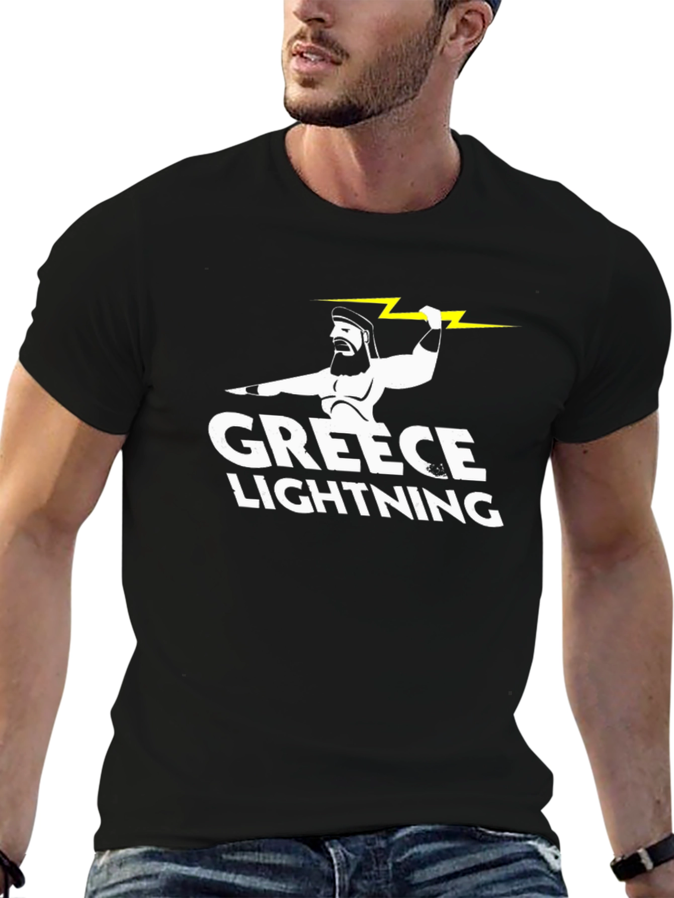 Greece Lightning Zeus Graphic T-Shirt