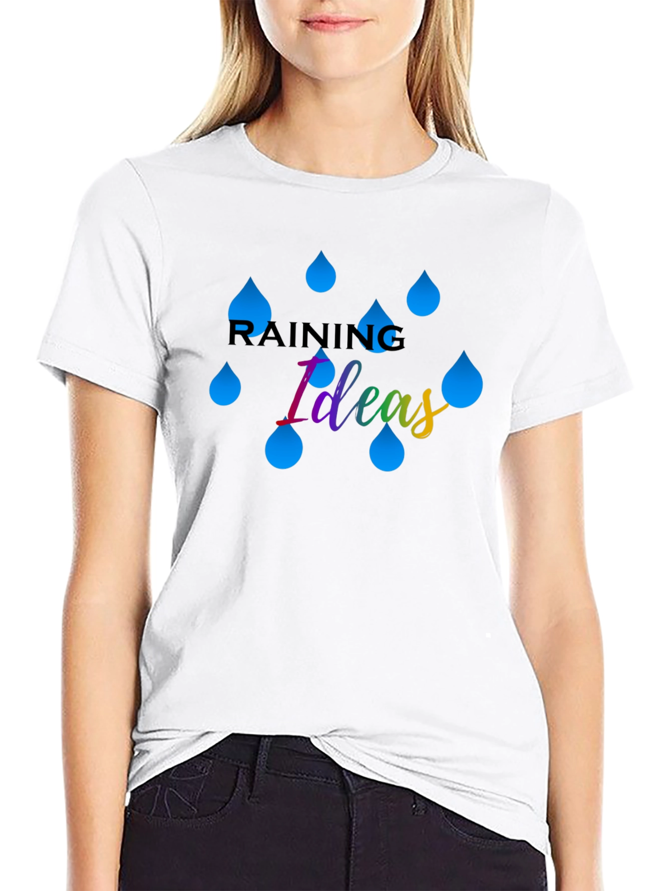 Raining Ideas Graphic T-Shirt - Creative Thinking Tee