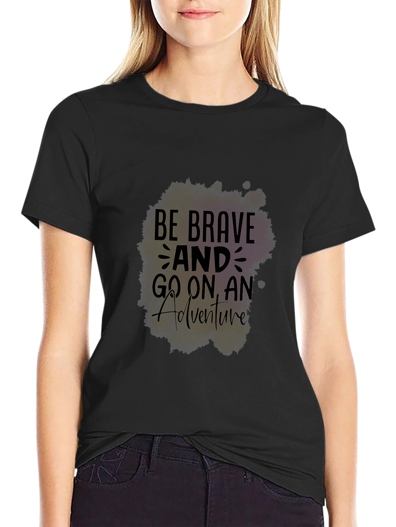 Brave Adventure Black Graphic Tee