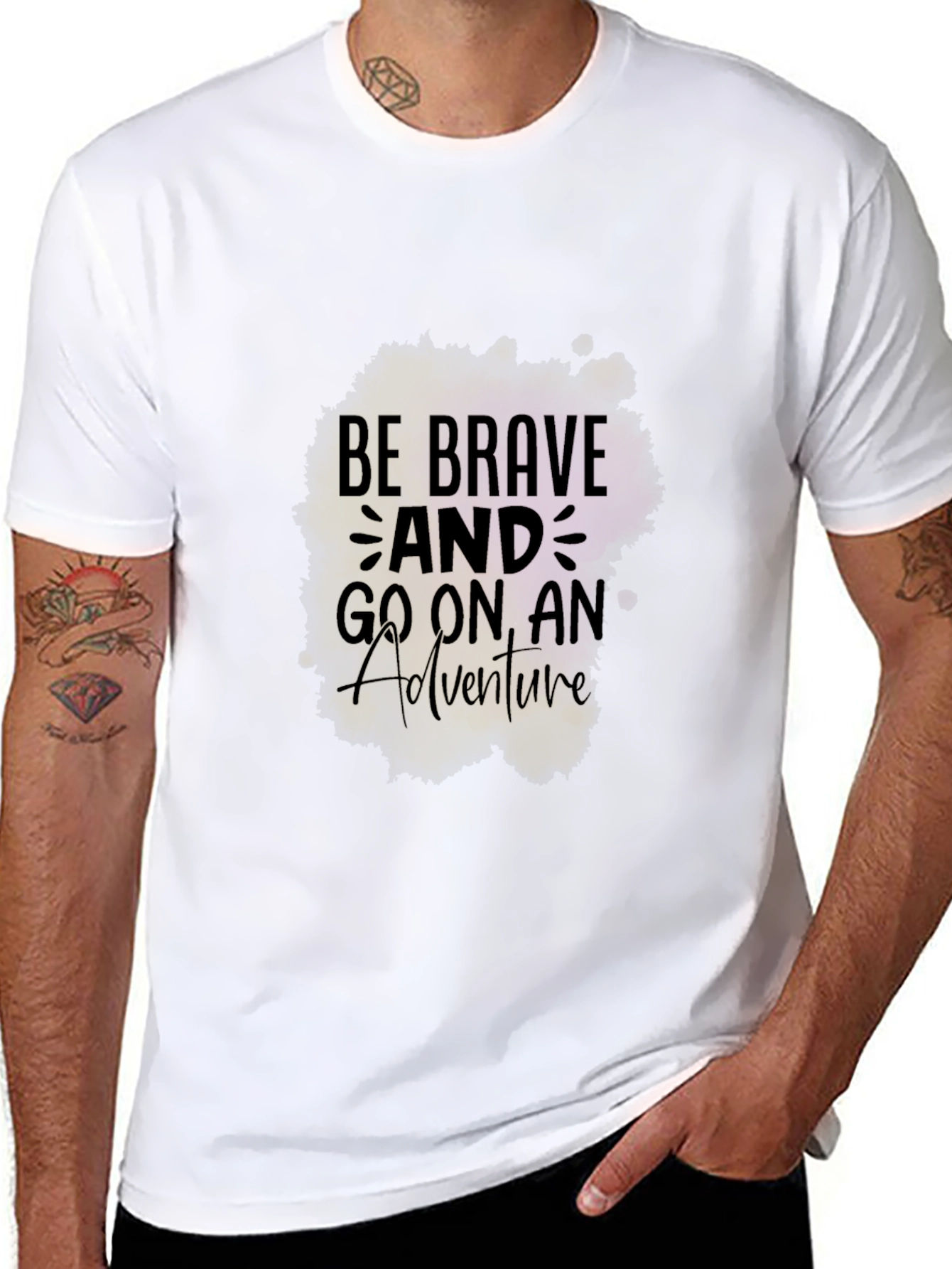 Brave Adventure Black Graphic Tee