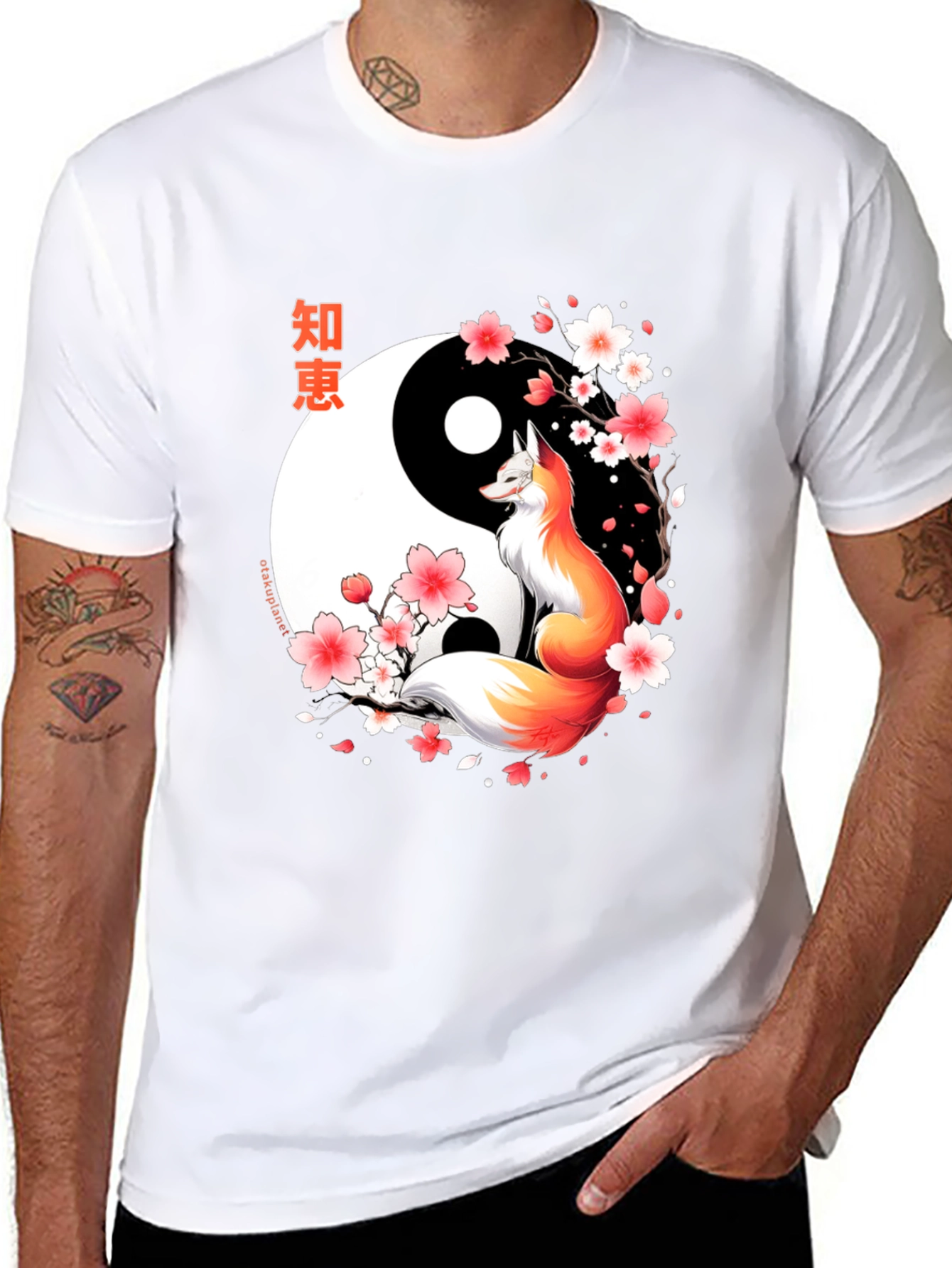 Yin Yang Fox T-Shirt - Japanese Inspired Design