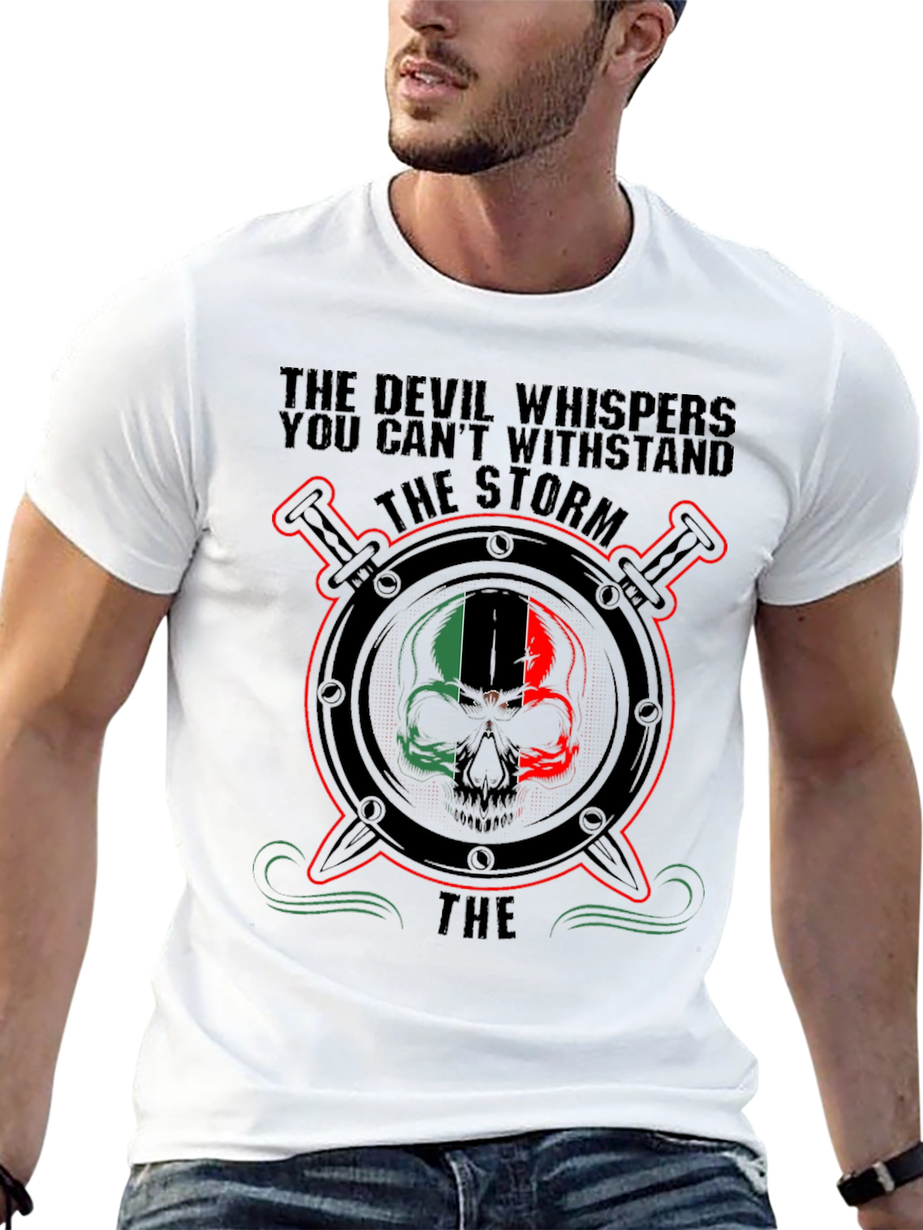 Devil Storm Skull T-Shirt