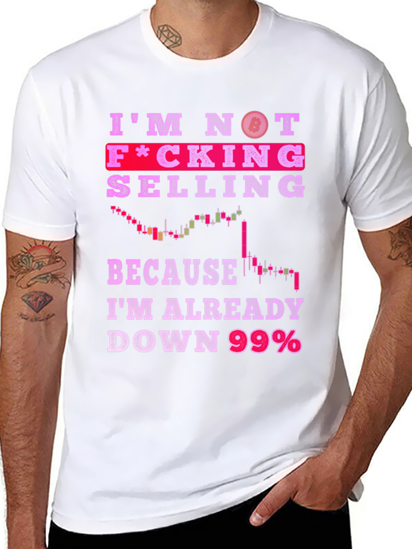 Bitcoin Crypto T-Shirt: Im Not Selling Down 99%