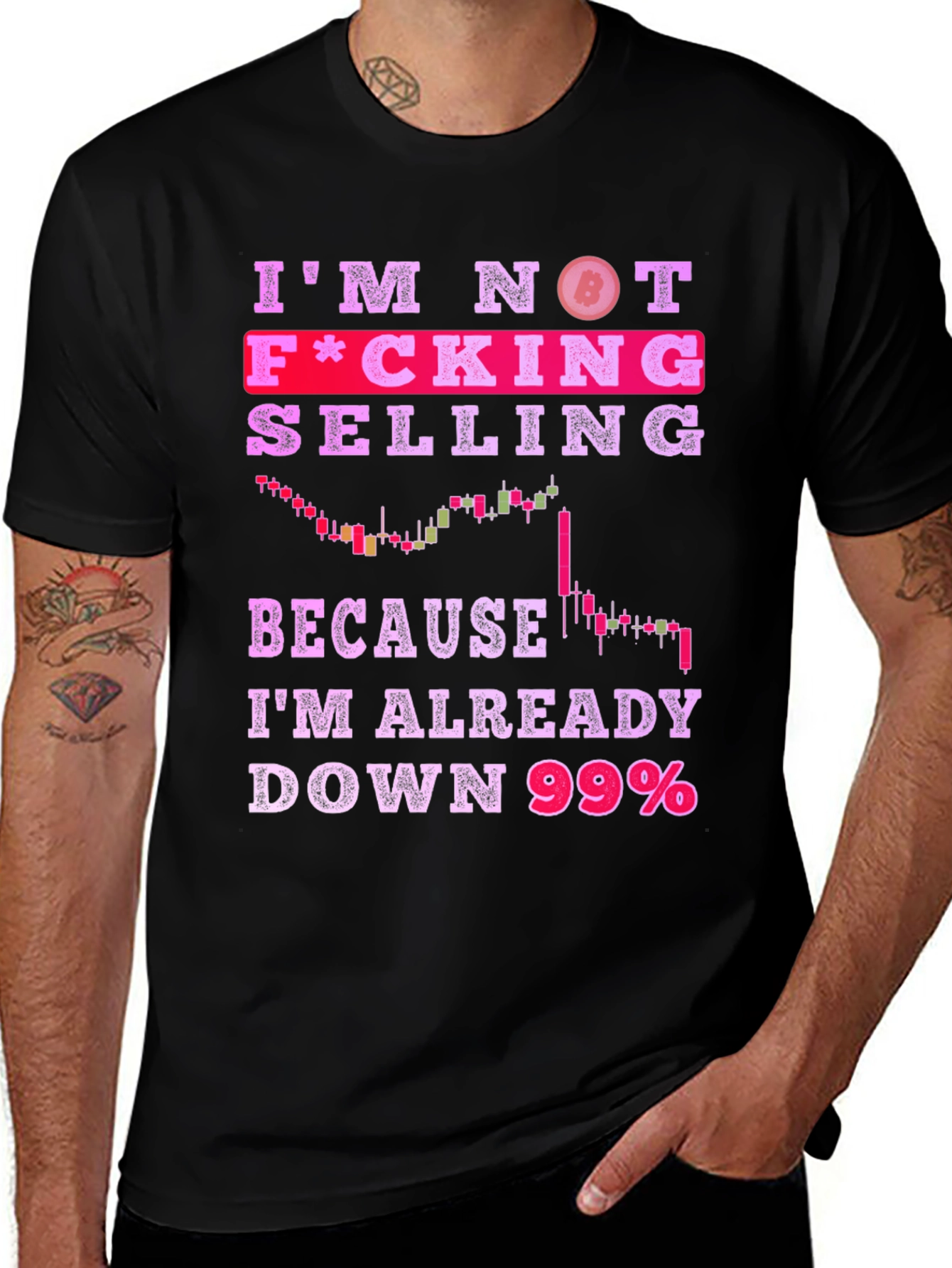 Bitcoin Crypto T-Shirt: Im Not Selling Down 99%