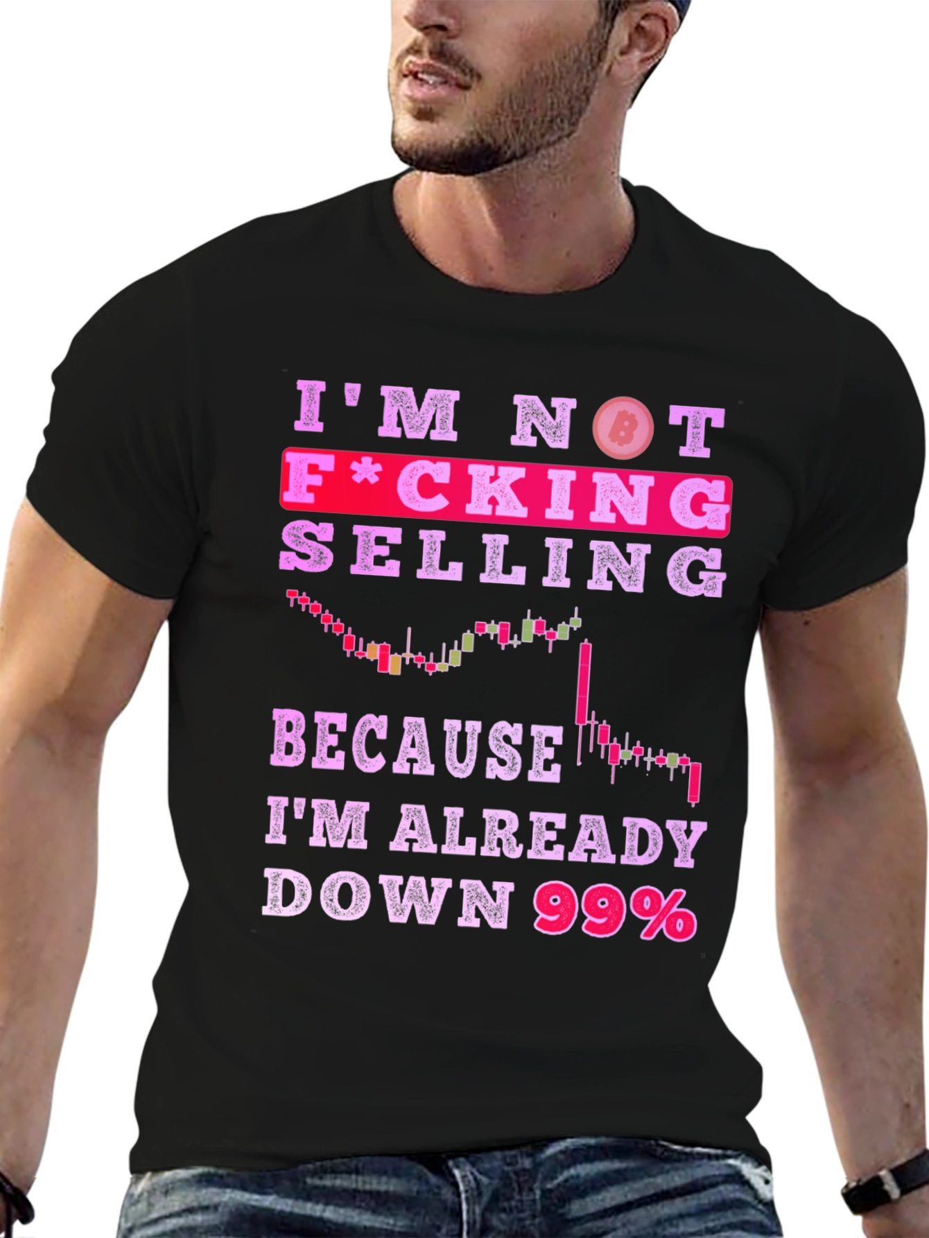 Bitcoin Crypto T-Shirt: Im Not Selling Down 99%