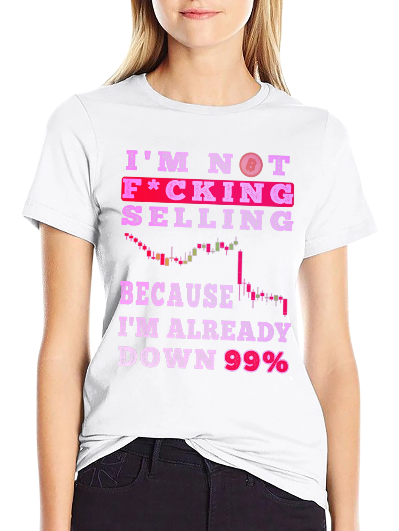 Bitcoin Crypto T-Shirt: Im Not Selling Down 99%