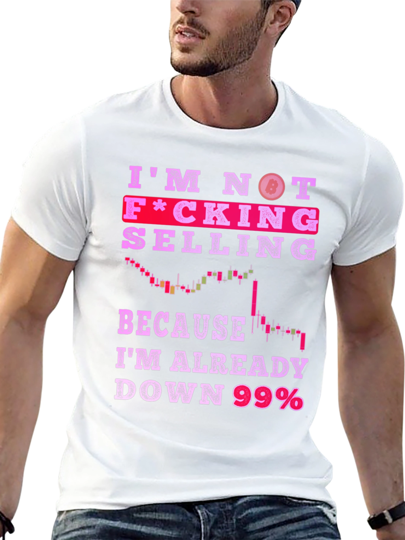 Bitcoin Crypto T-Shirt: Im Not Selling Down 99%