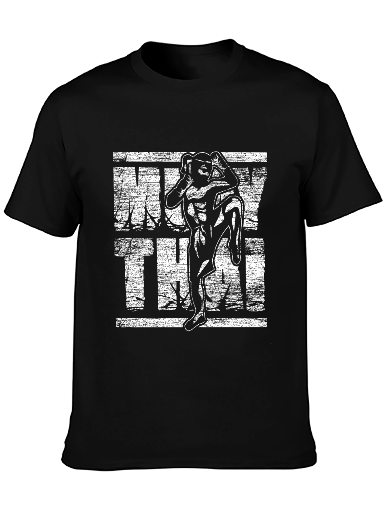Muay Thai Kickboxer Graphic T-Shirt - Black