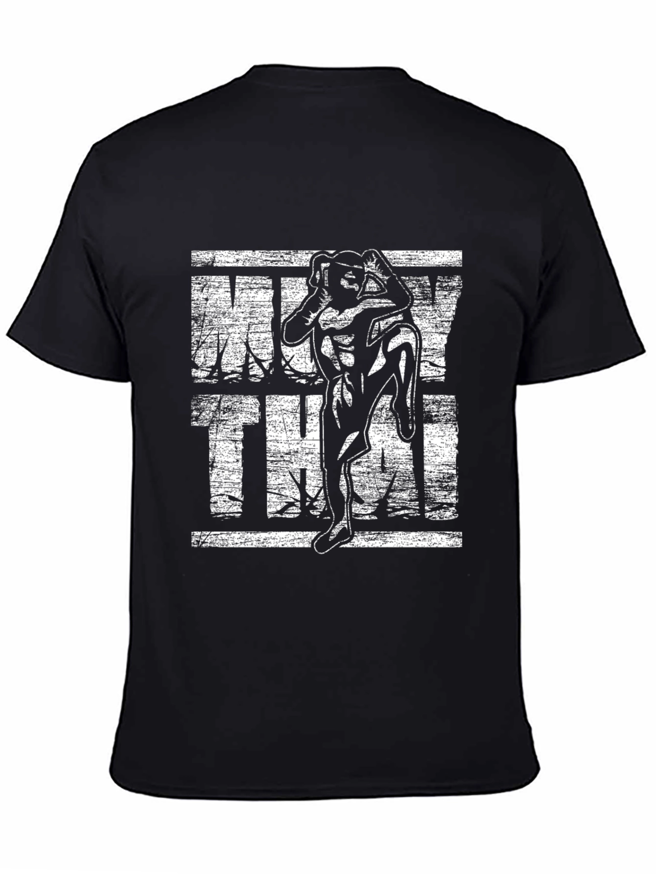Muay Thai Kickboxer Graphic T-Shirt - Black