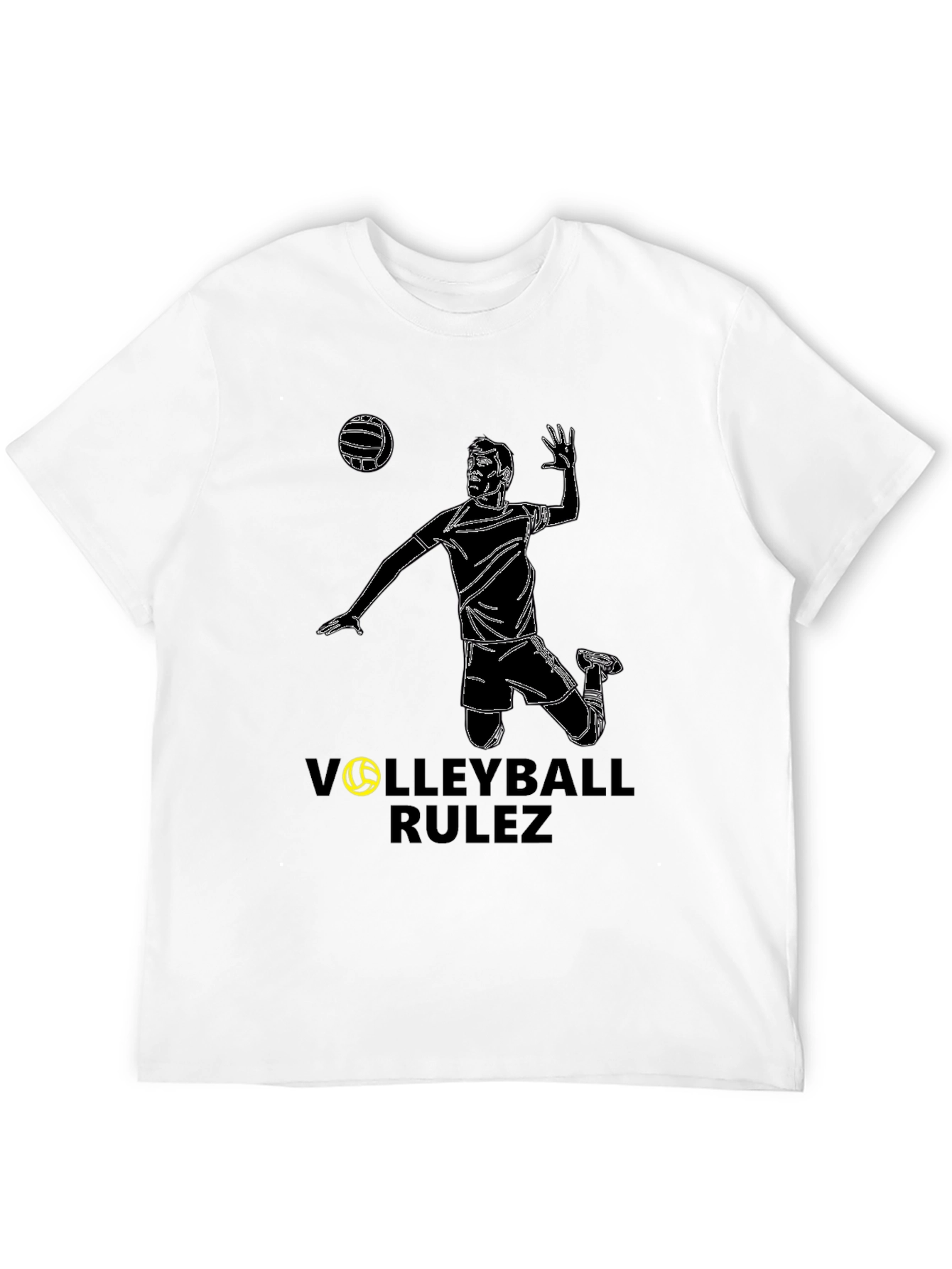 Volleyball Rulez Black T-Shirt - Stylish Sportswear