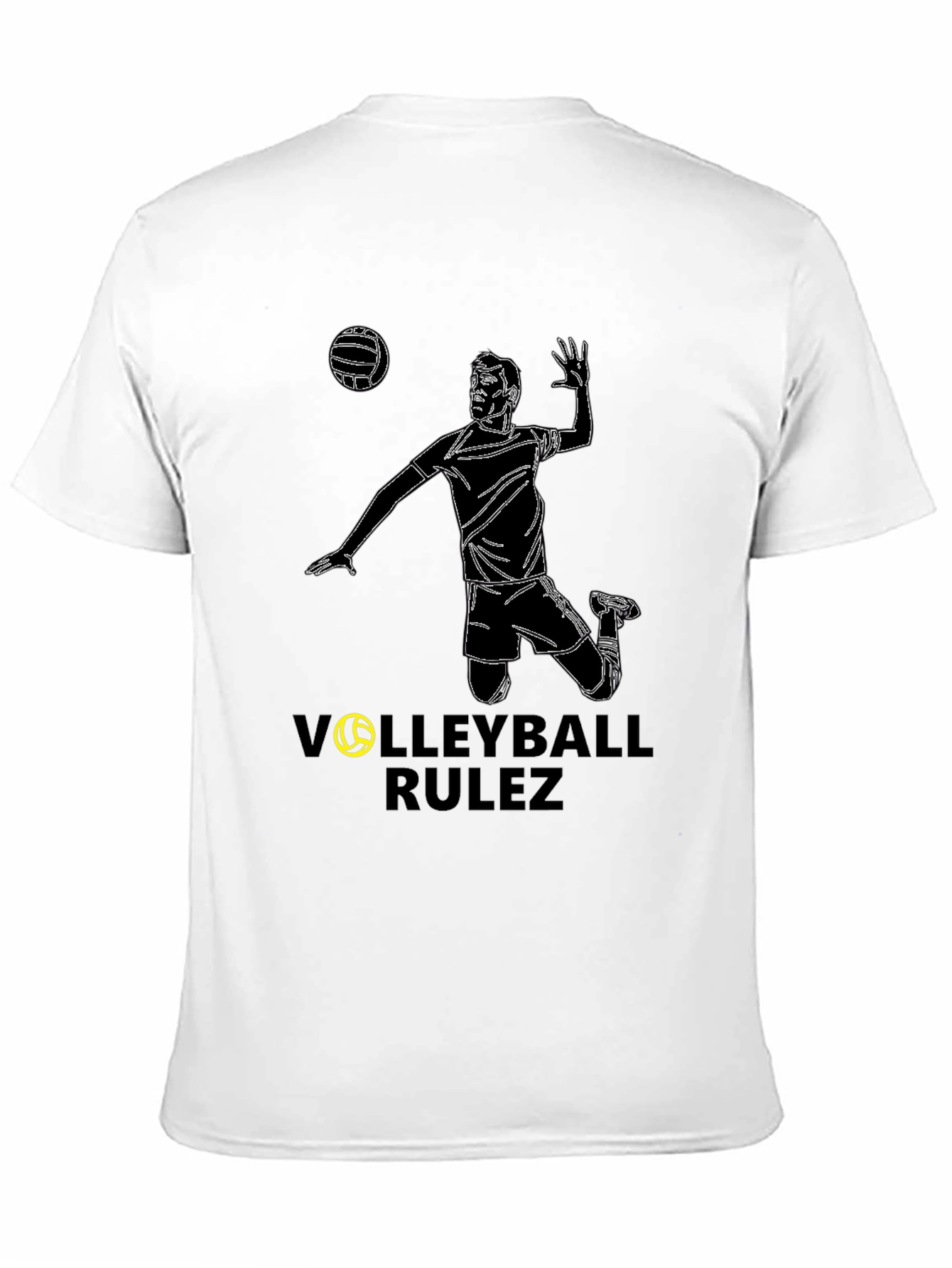 Volleyball Rulez Black T-Shirt - Stylish Sportswear