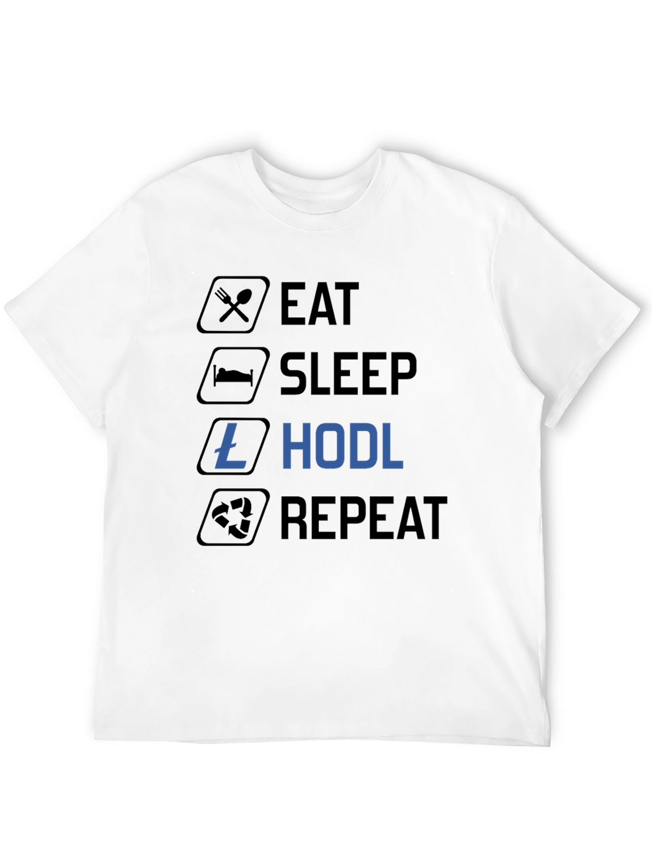 Eat Sleep HODL Repeat Black T-Shirt