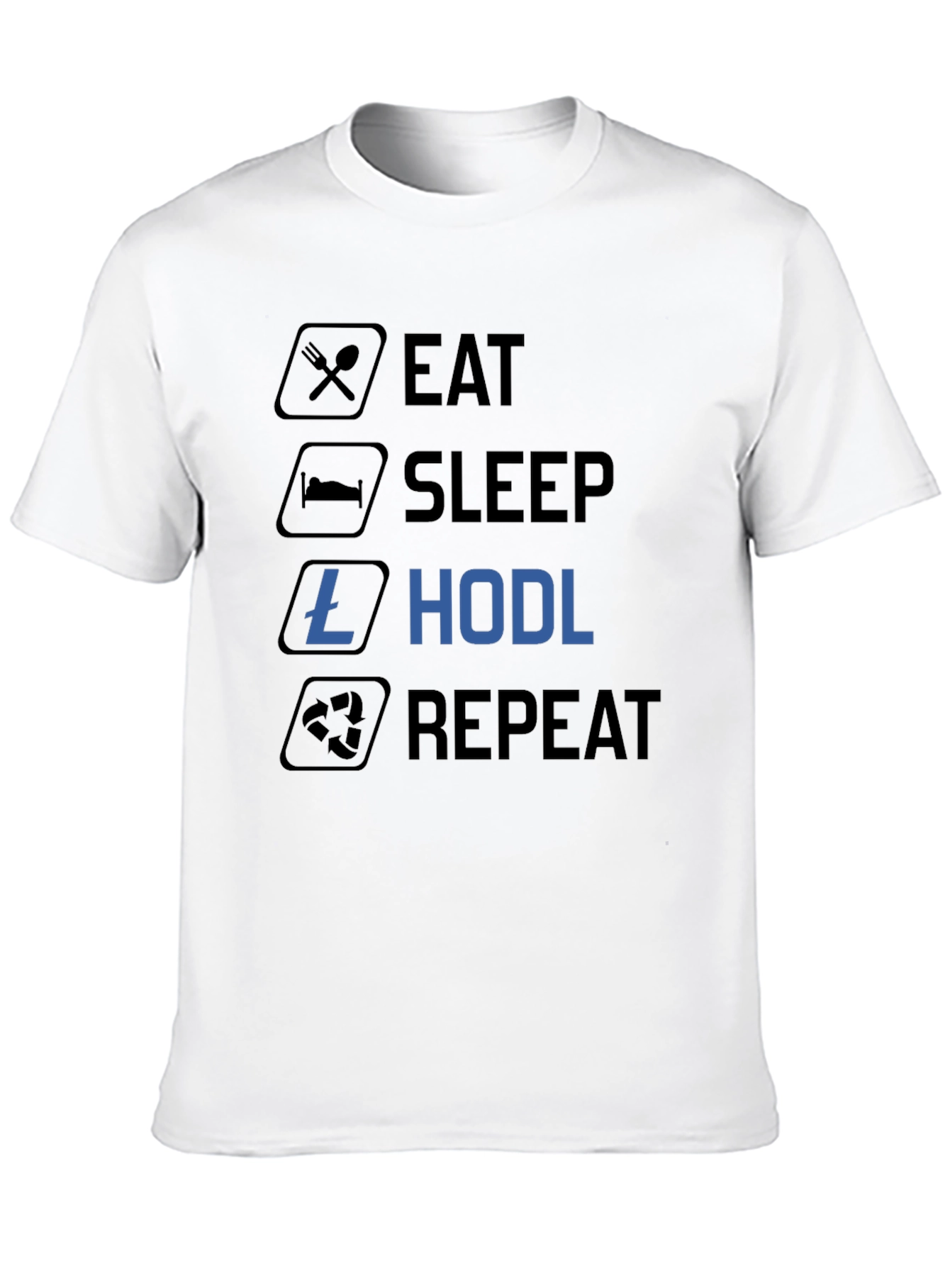 Eat Sleep HODL Repeat Black T-Shirt
