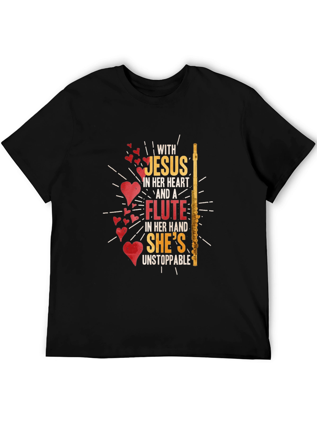 Jesus & Flute T-Shirt - Unstoppable Womens Tee