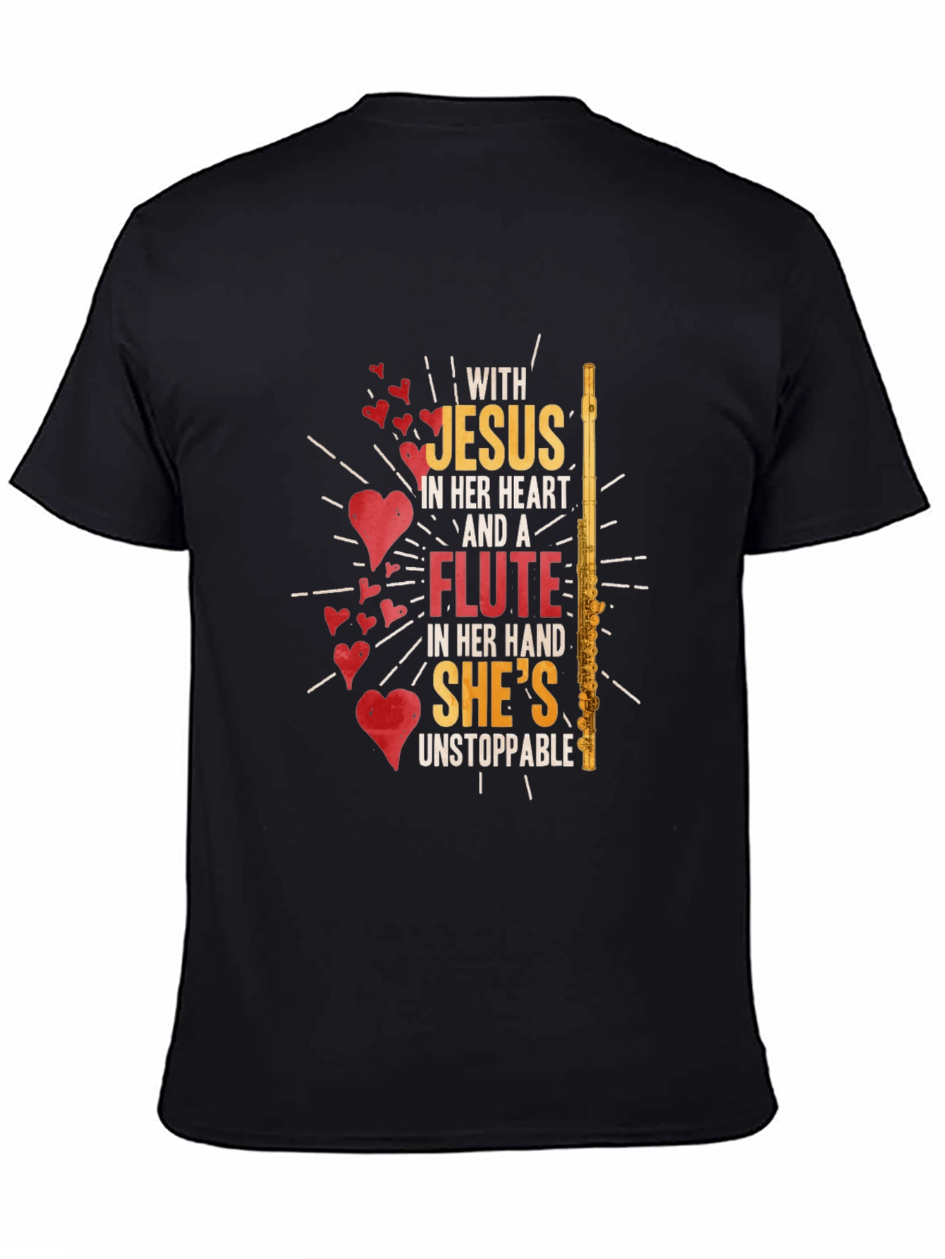 Jesus & Flute T-Shirt - Unstoppable Womens Tee