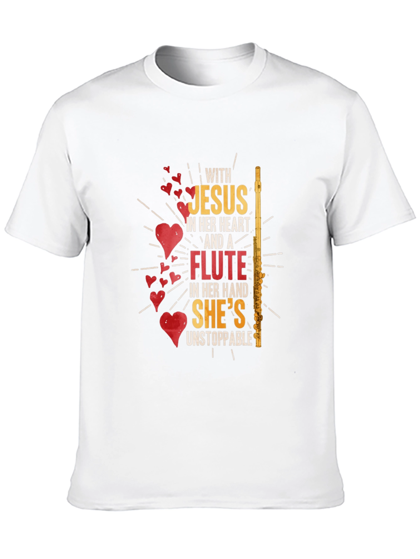 Jesus & Flute T-Shirt - Unstoppable Womens Tee