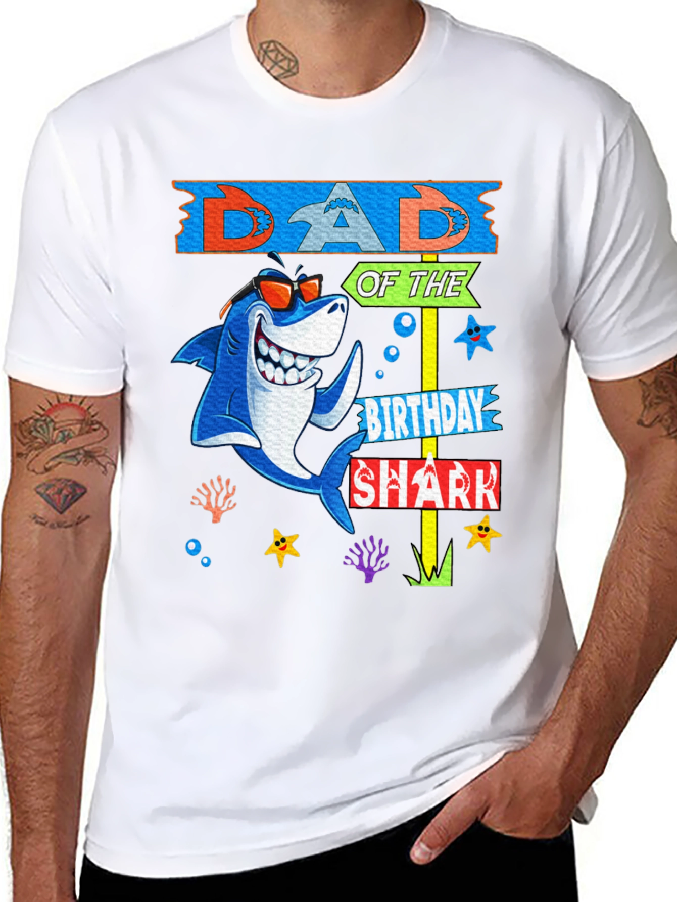 Dad of the Birthday Shark T-Shirt