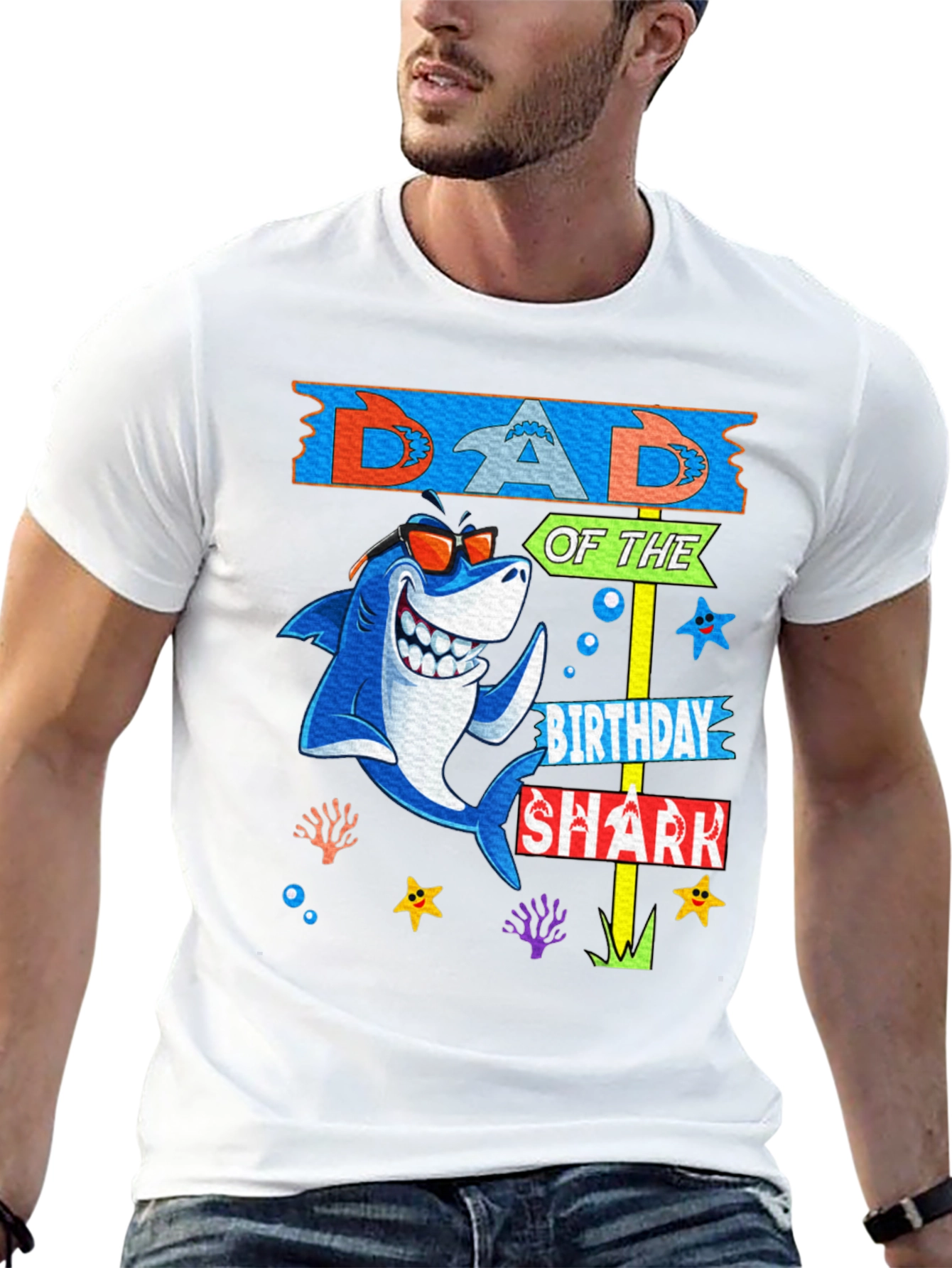 Dad of the Birthday Shark T-Shirt