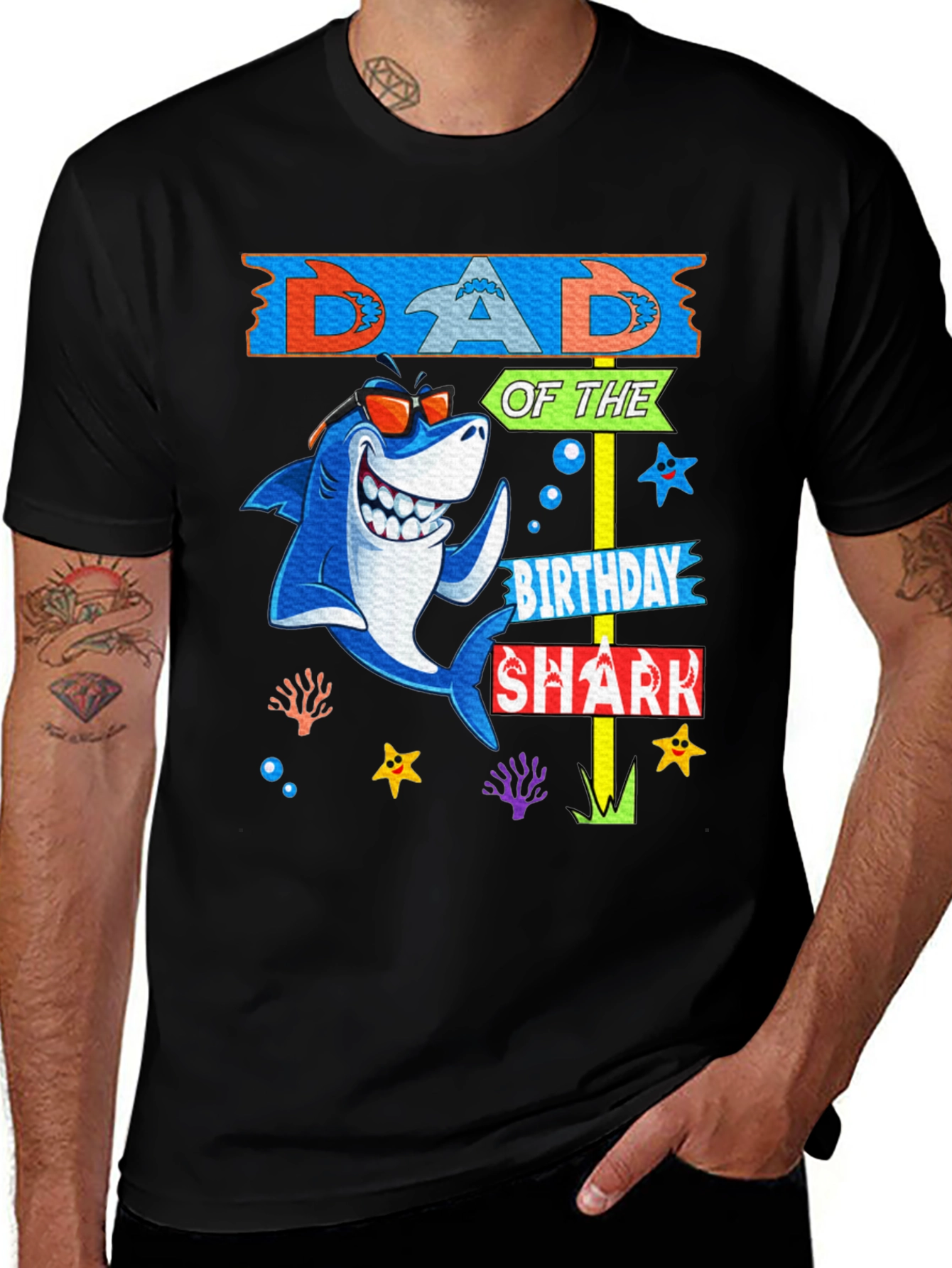 Dad of the Birthday Shark T-Shirt