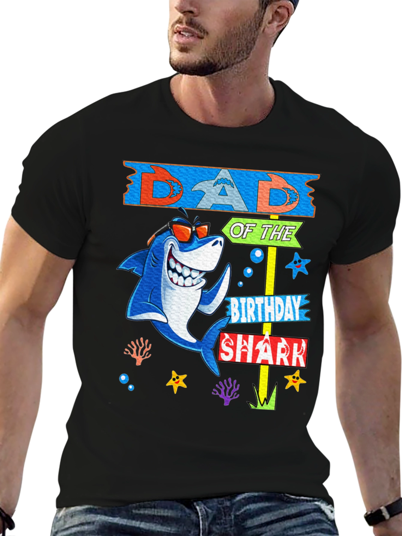 Dad of the Birthday Shark T-Shirt