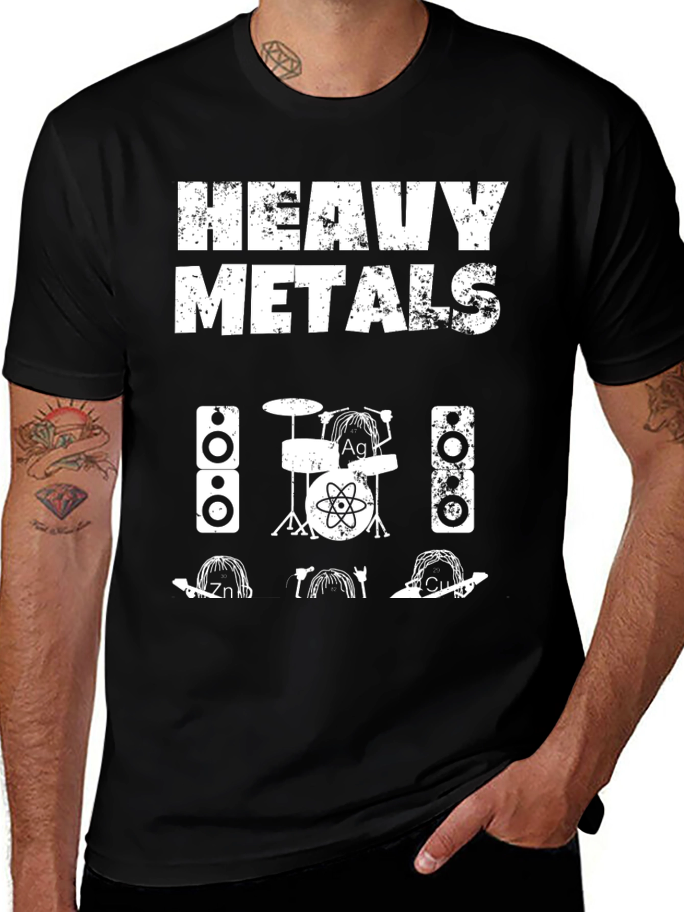 Heavy Metals T-Shirt - Band & Chemistry Humor