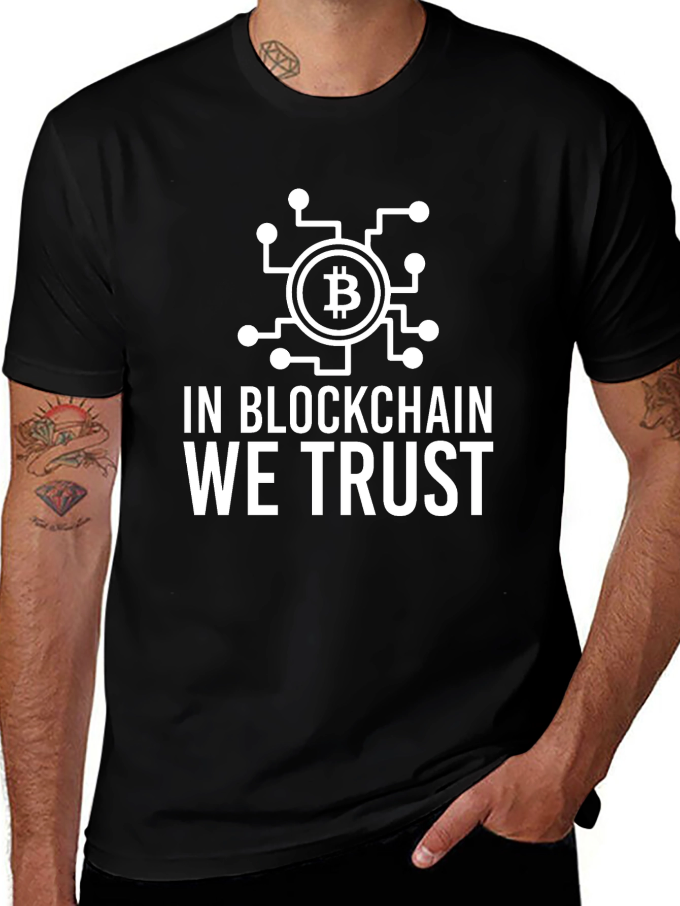Bitcoin Blockchain Trust Graphic Tee - Crypto T-Shirt