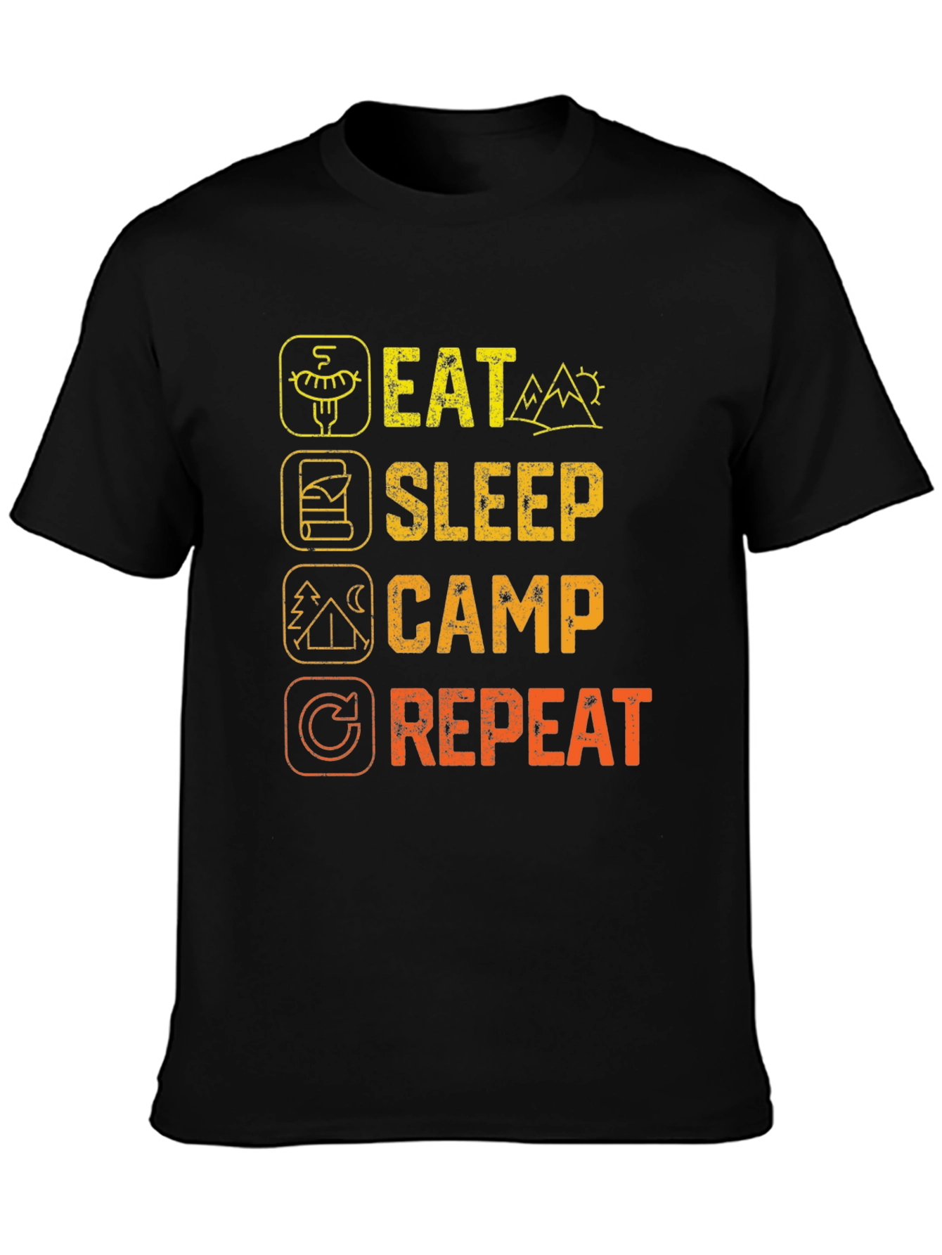 Eat Sleep Camp Repeat Graphic Tee