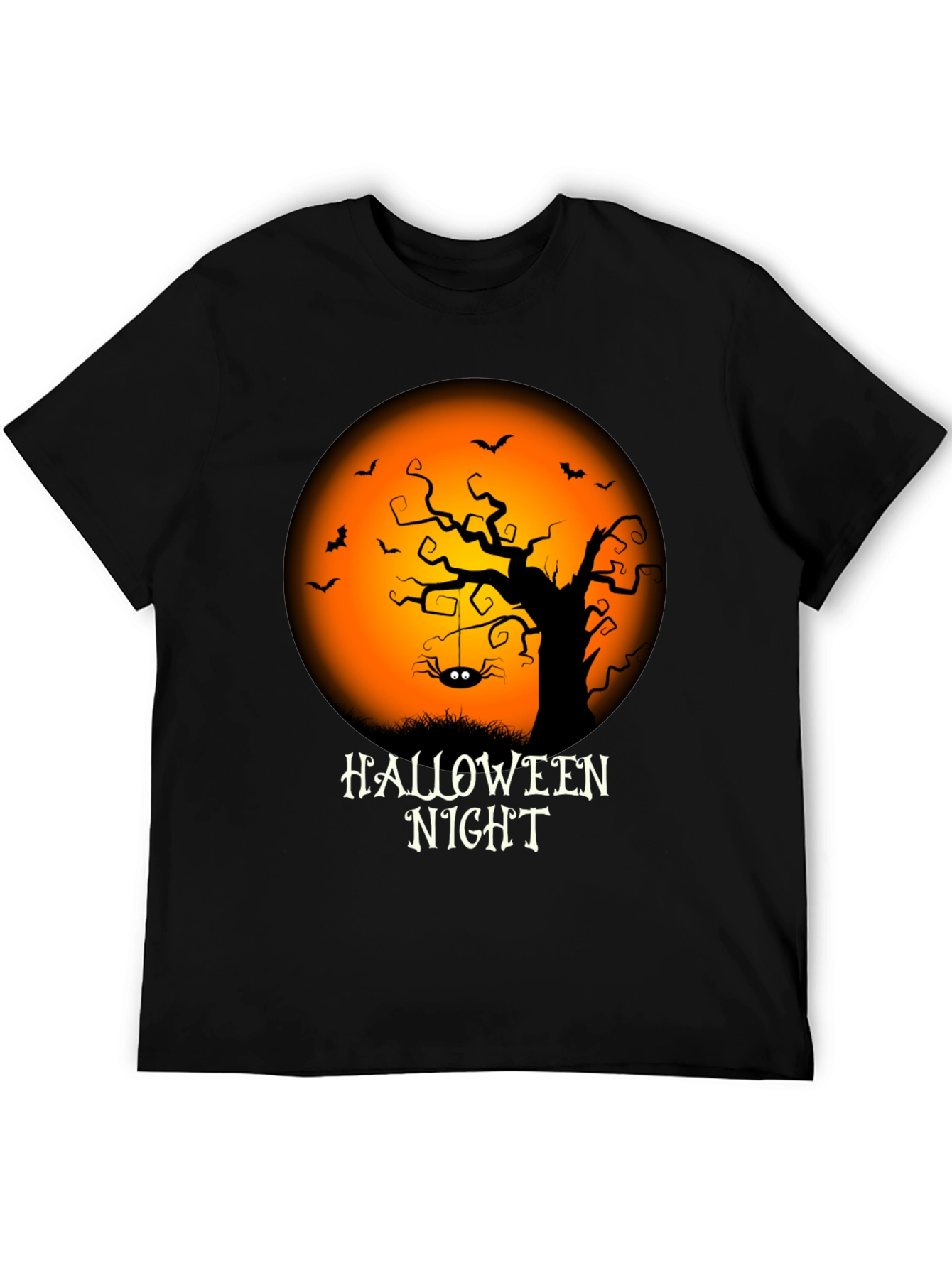 Halloween Night Graphic Tee - Spooky Season Apparel
