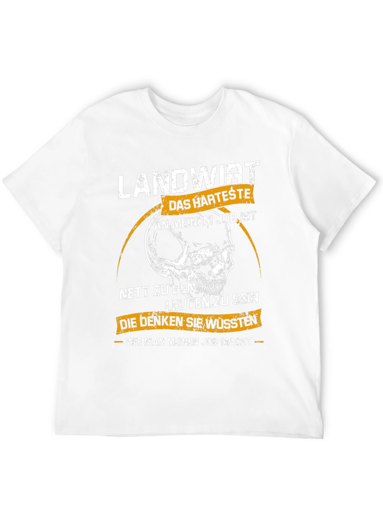 Landwirt T-Shirt: Hardest Job Skull Graphic Tee