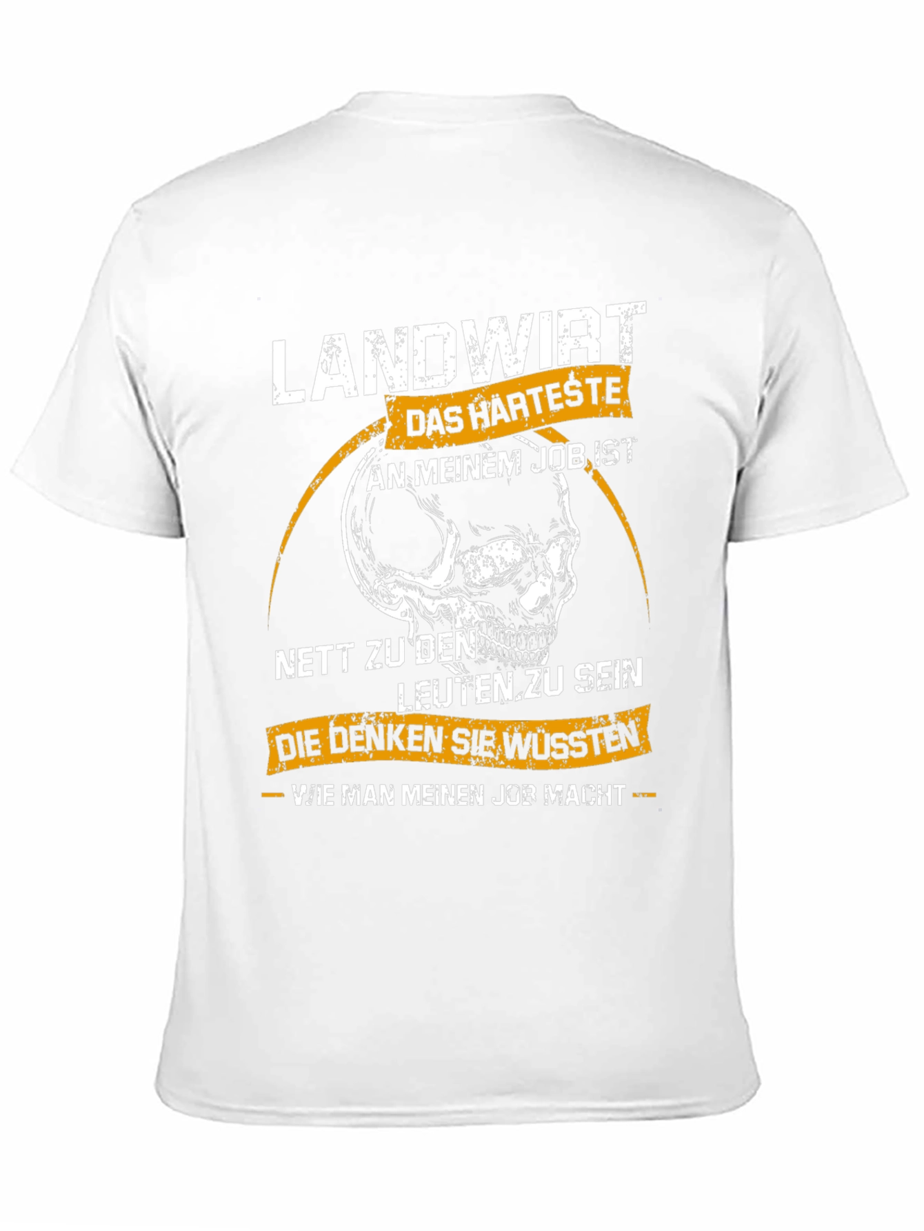 Landwirt T-Shirt: Hardest Job Skull Graphic Tee