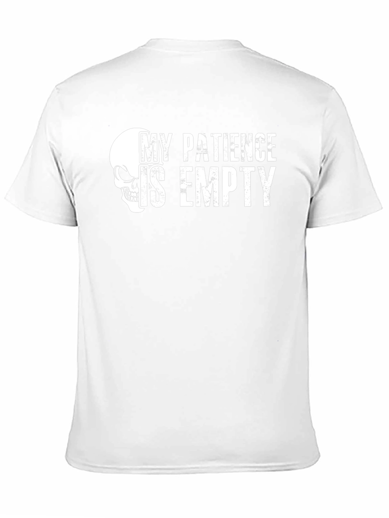 My Patience is Empty Skull Graphic Tee - Black