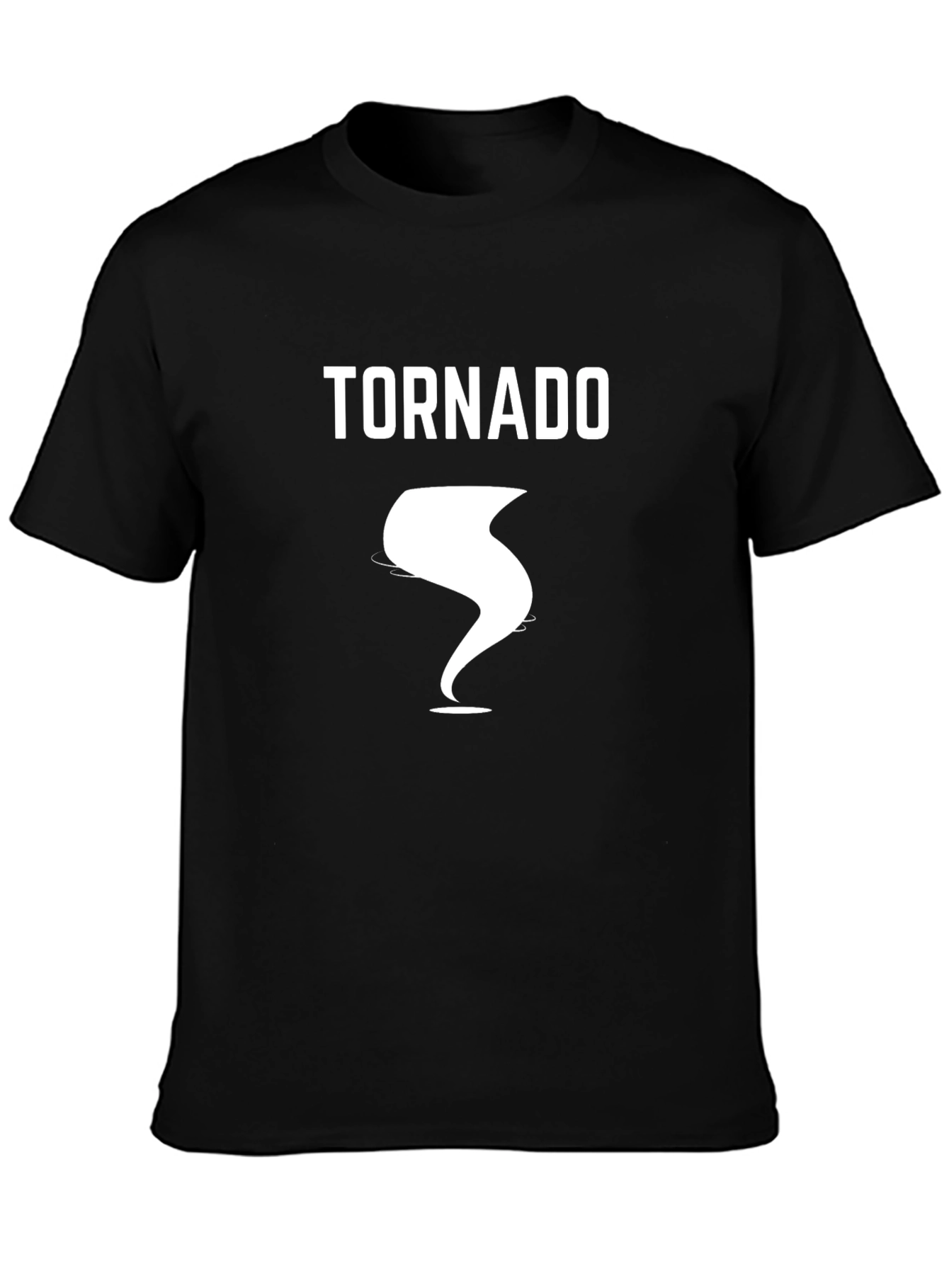 Tornado Graphic Tee - Black Cotton T-Shirt