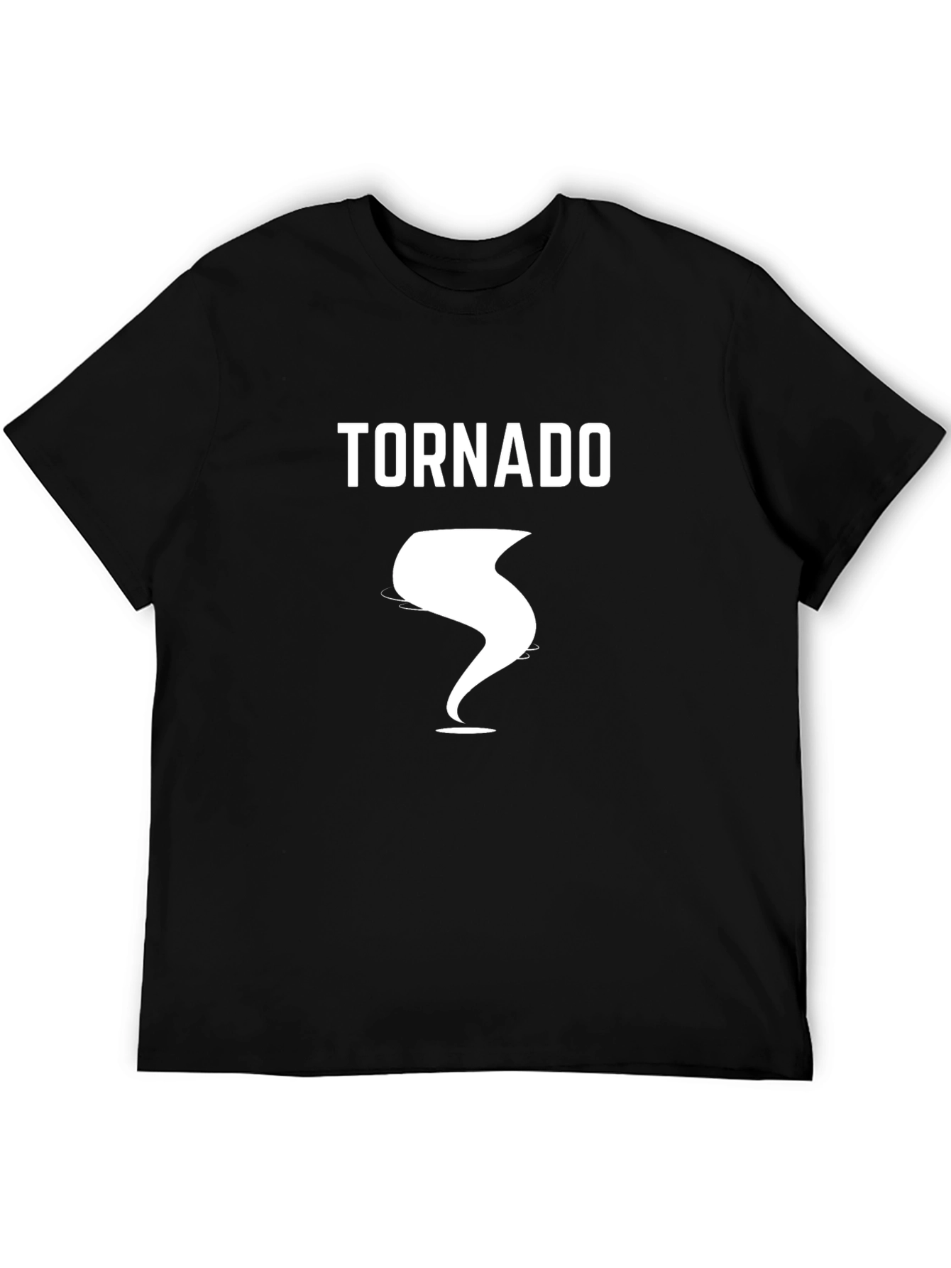 Tornado Graphic Tee - Black Cotton T-Shirt