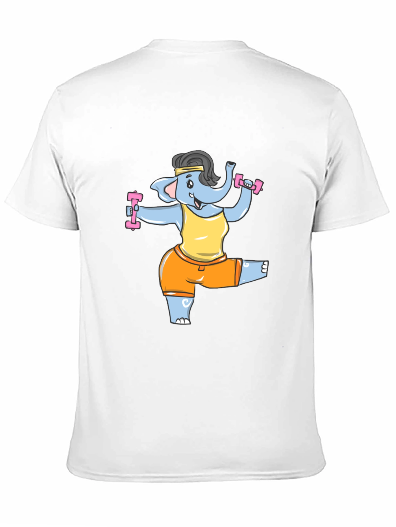 Funny Elephant Gym T-Shirt - Black