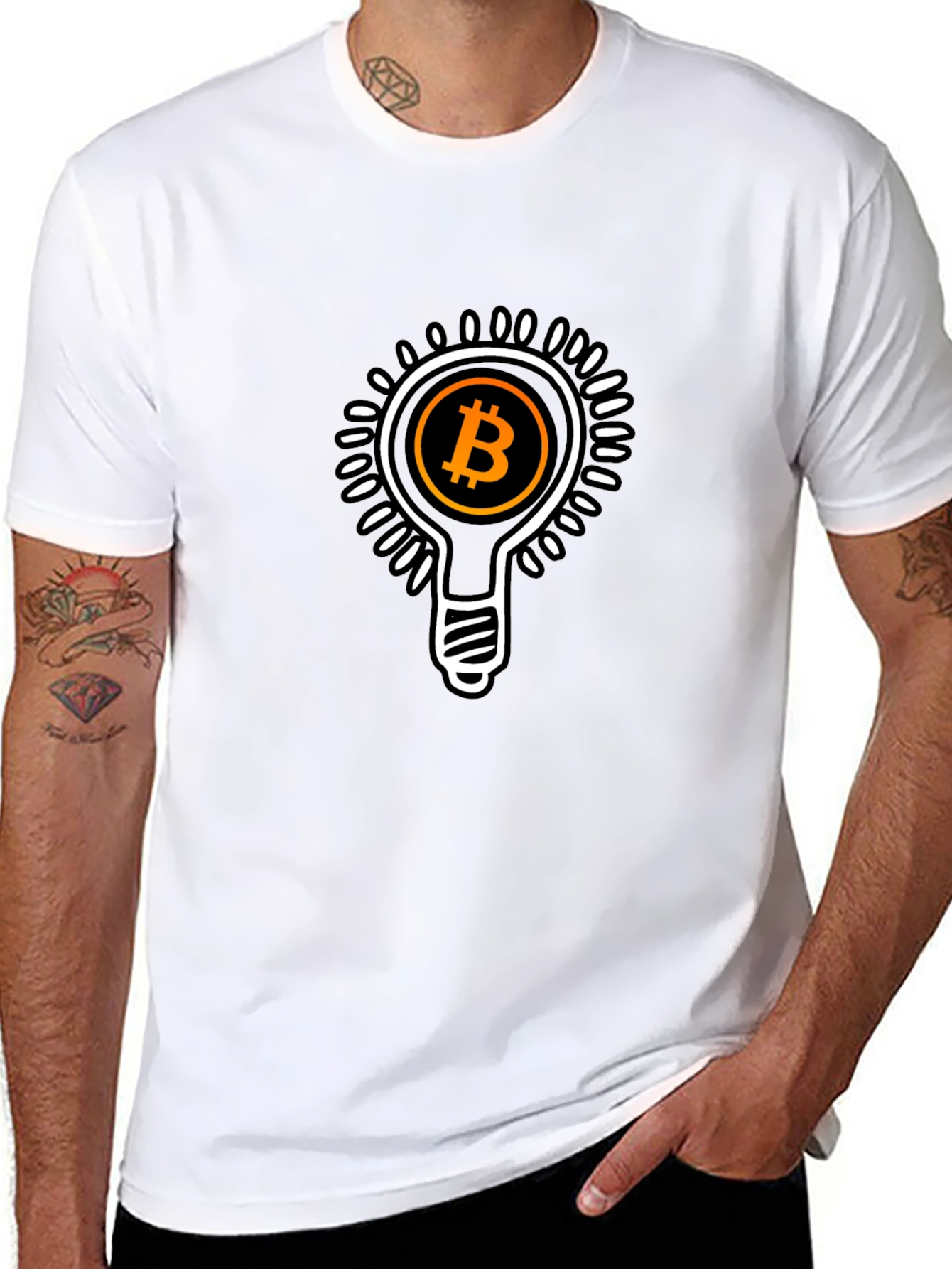 Bitcoin Idea Mens Black T-Shirt