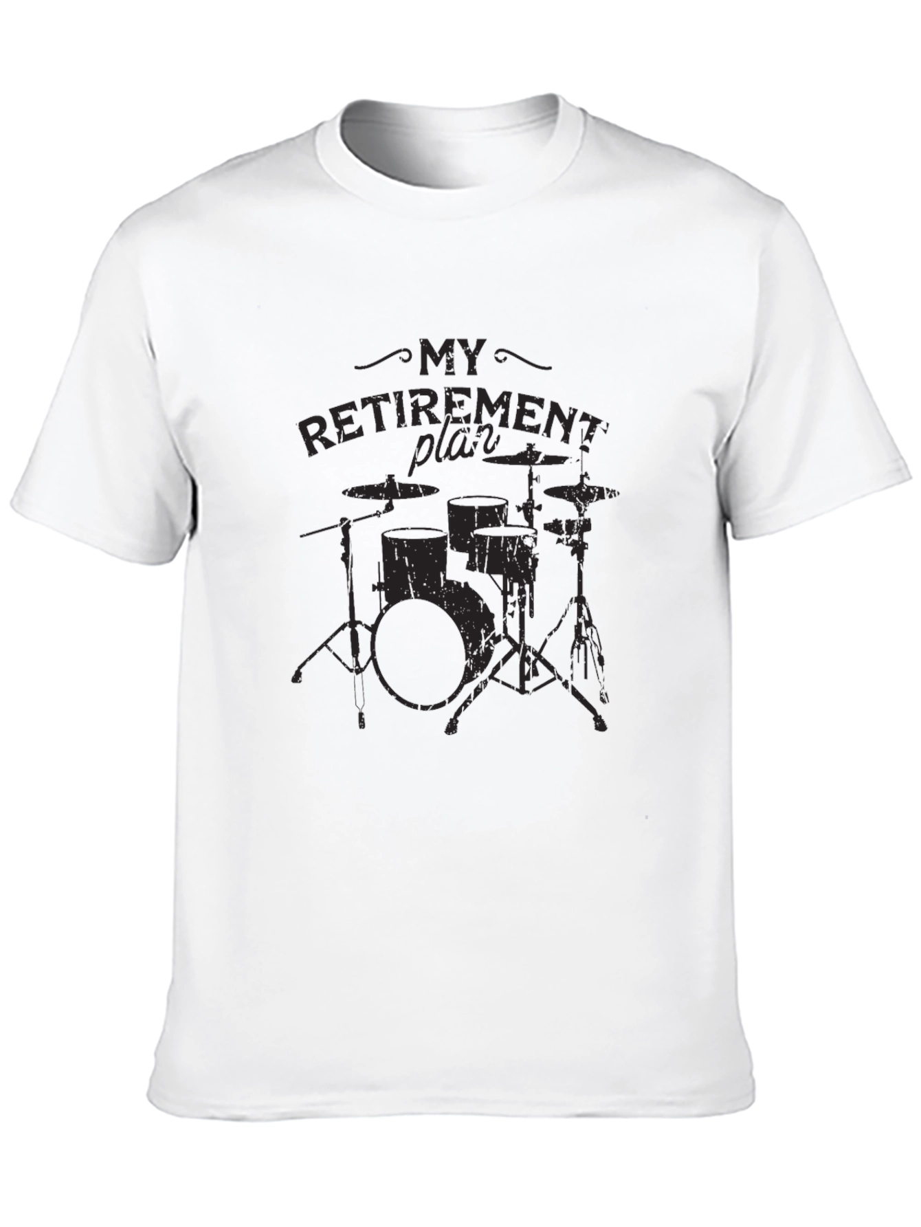 My Retirement Plan Drum Set Black T-Shirt
