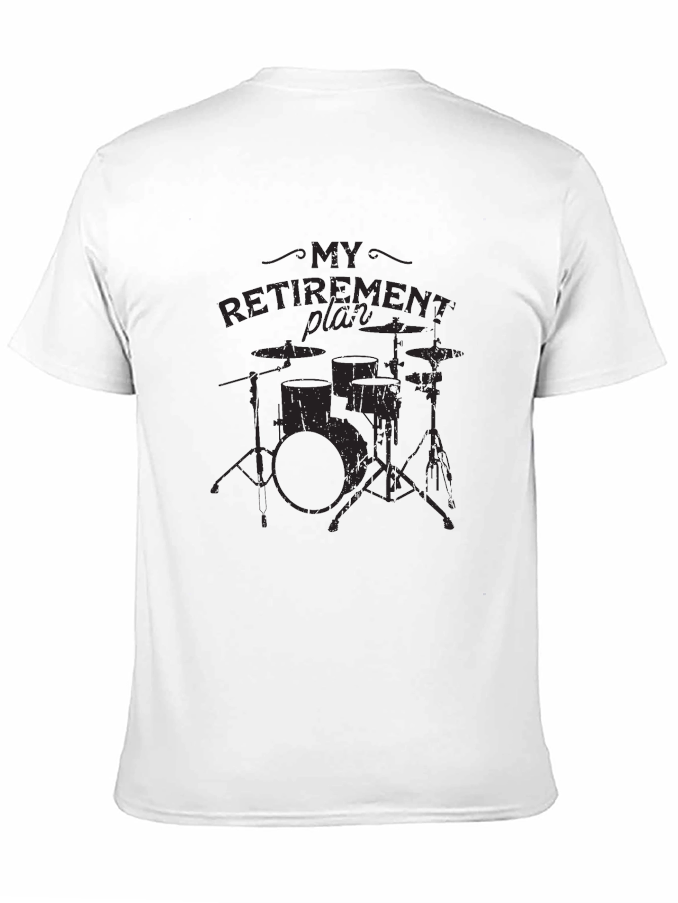 My Retirement Plan Drum Set Black T-Shirt