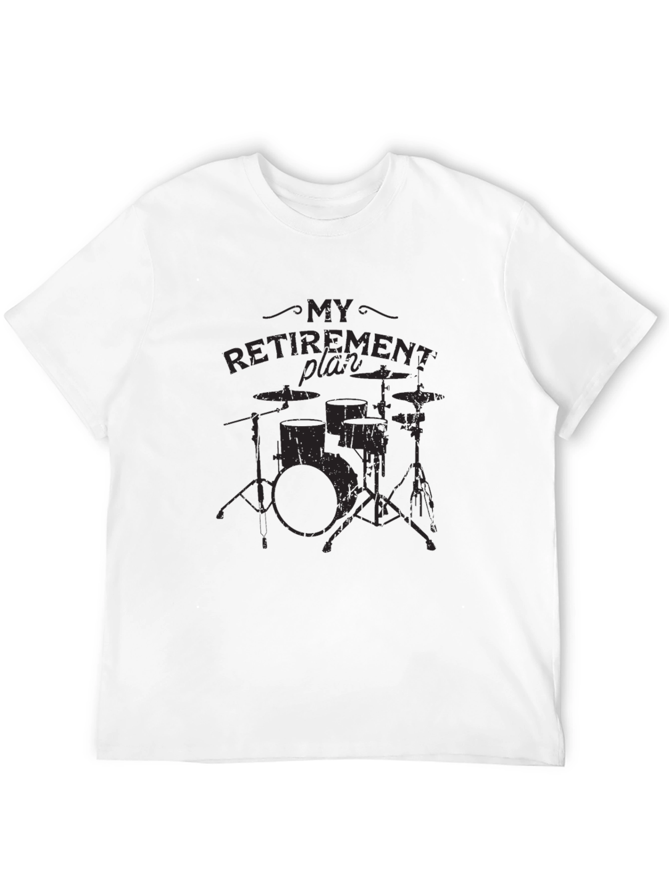 My Retirement Plan Drum Set Black T-Shirt